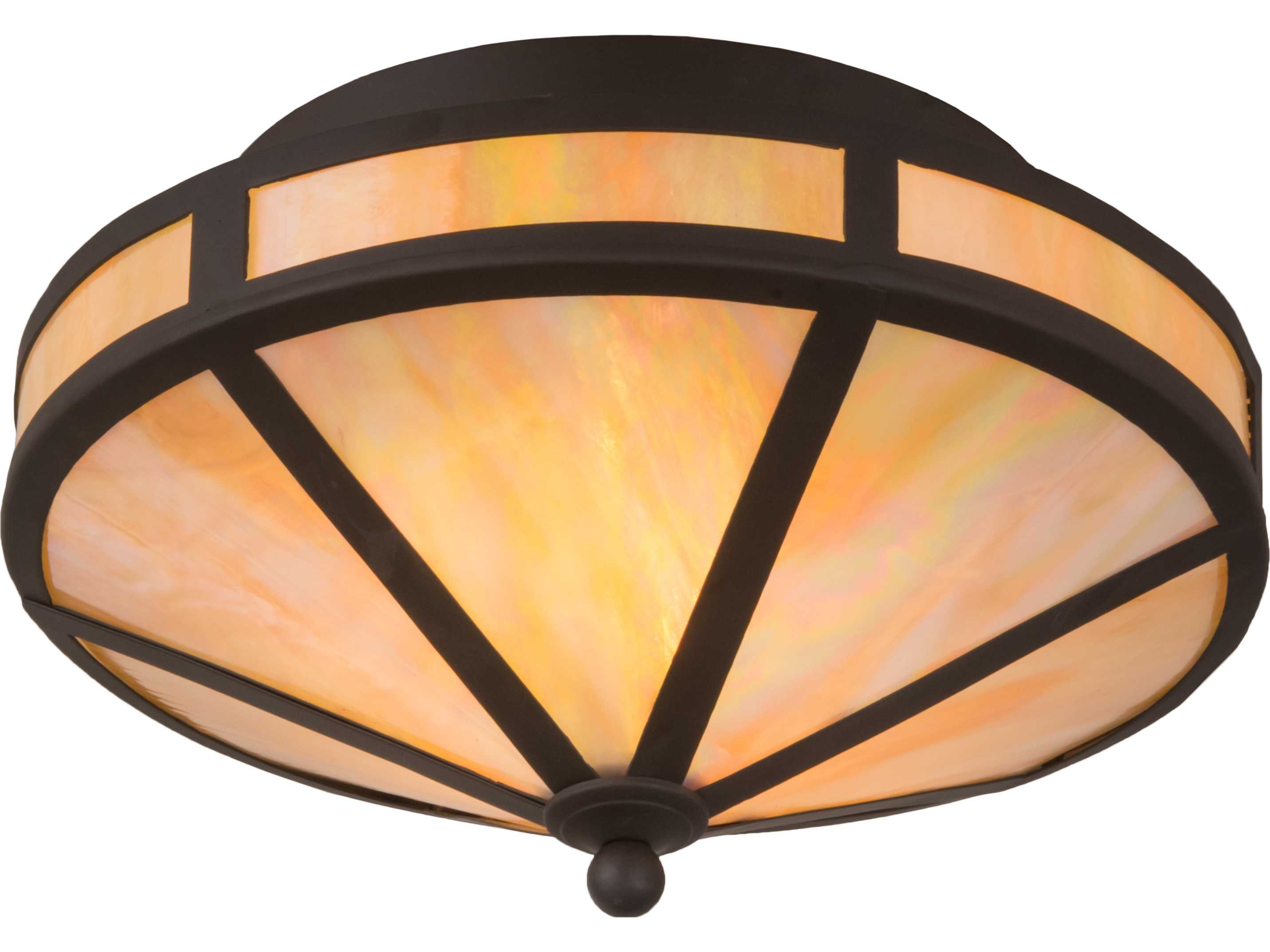 Meyda Craftsman Oil Rubbed Bronze bai Flush Mount