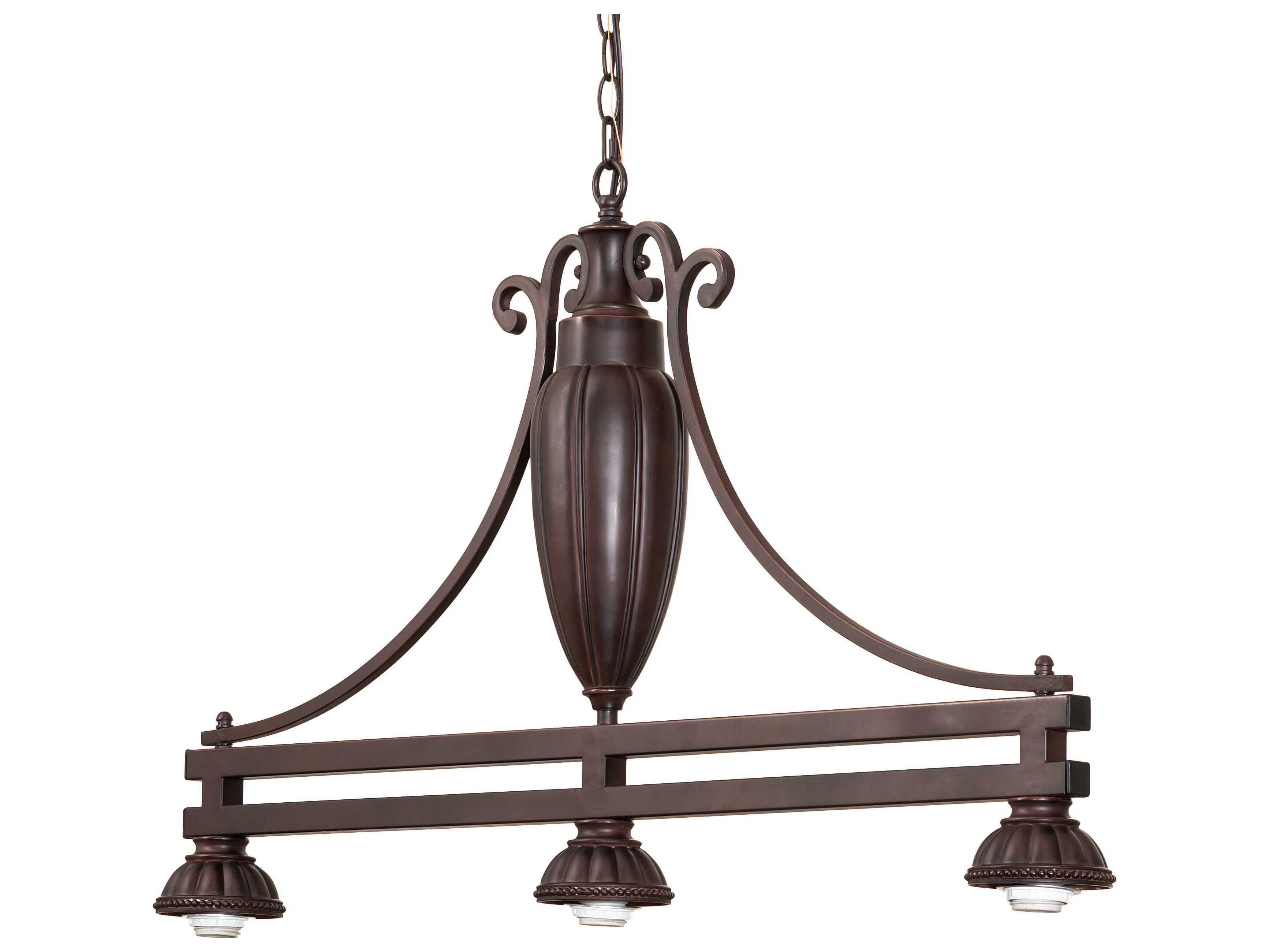 Meyda Ilona 3-Light Mahogany Bronze Island Pendant