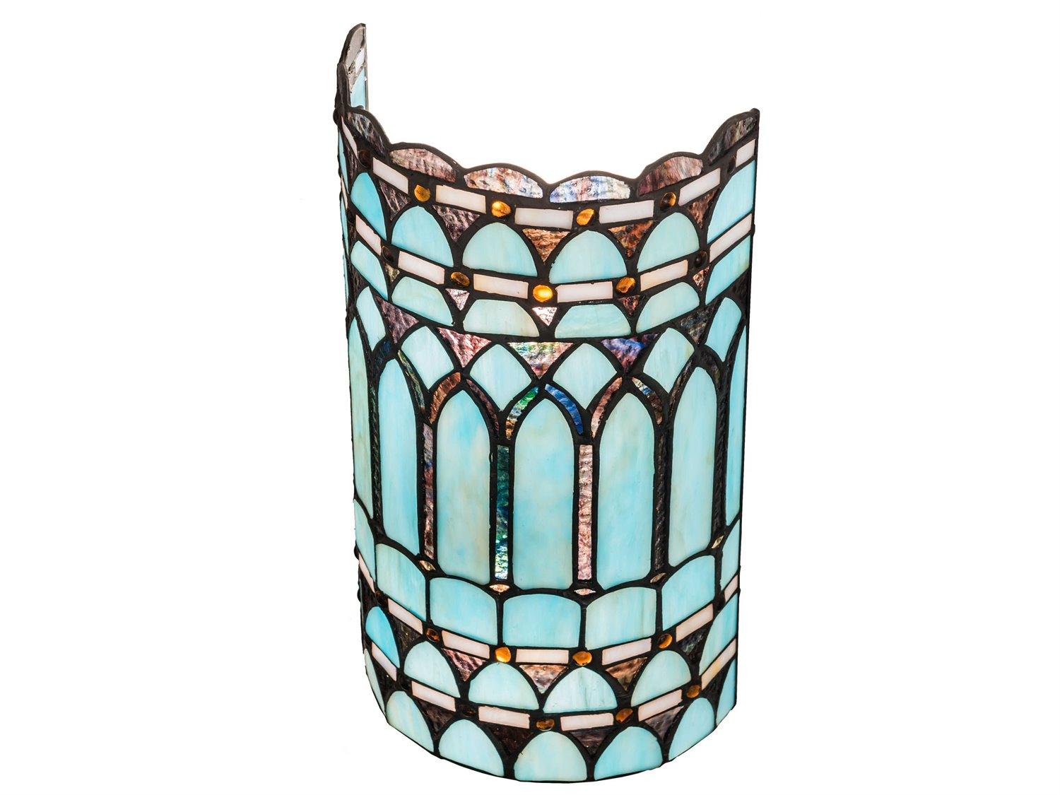 Meyda Tiffany 2-Light Black Glass Wall Sconce