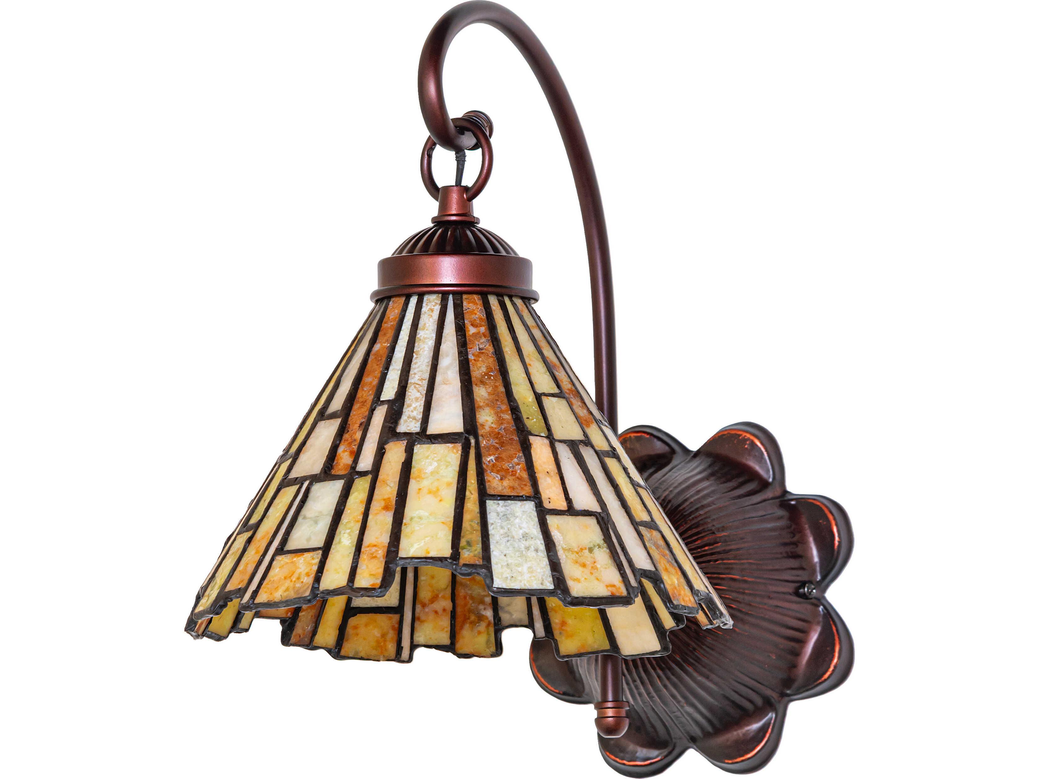Meyda Delta 1-Light Bronze Traditional Wall Sconce