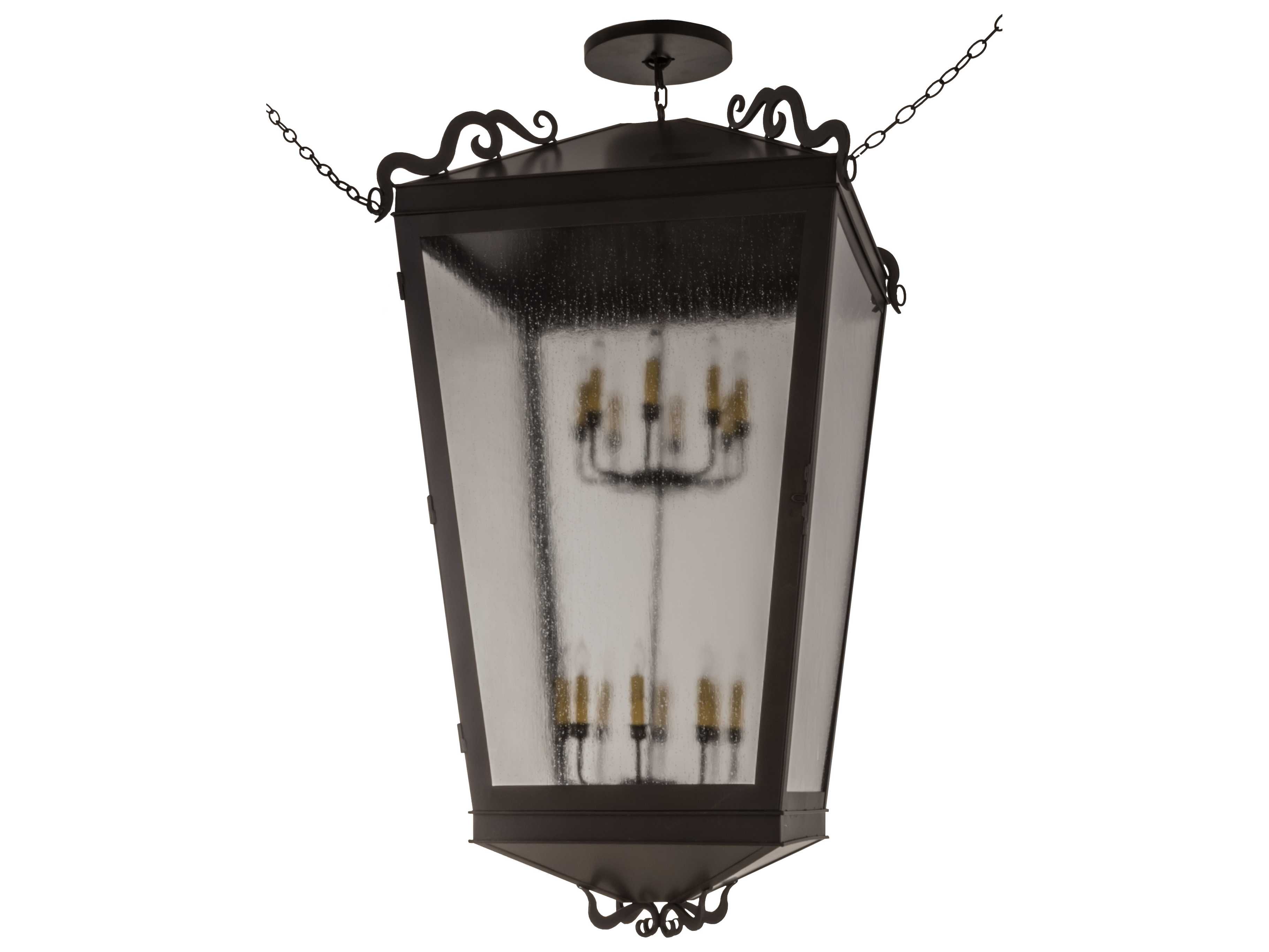 Meyda Madeline Timeless Bronze clear Seedy Acrylic Lantern Tiered Pendant