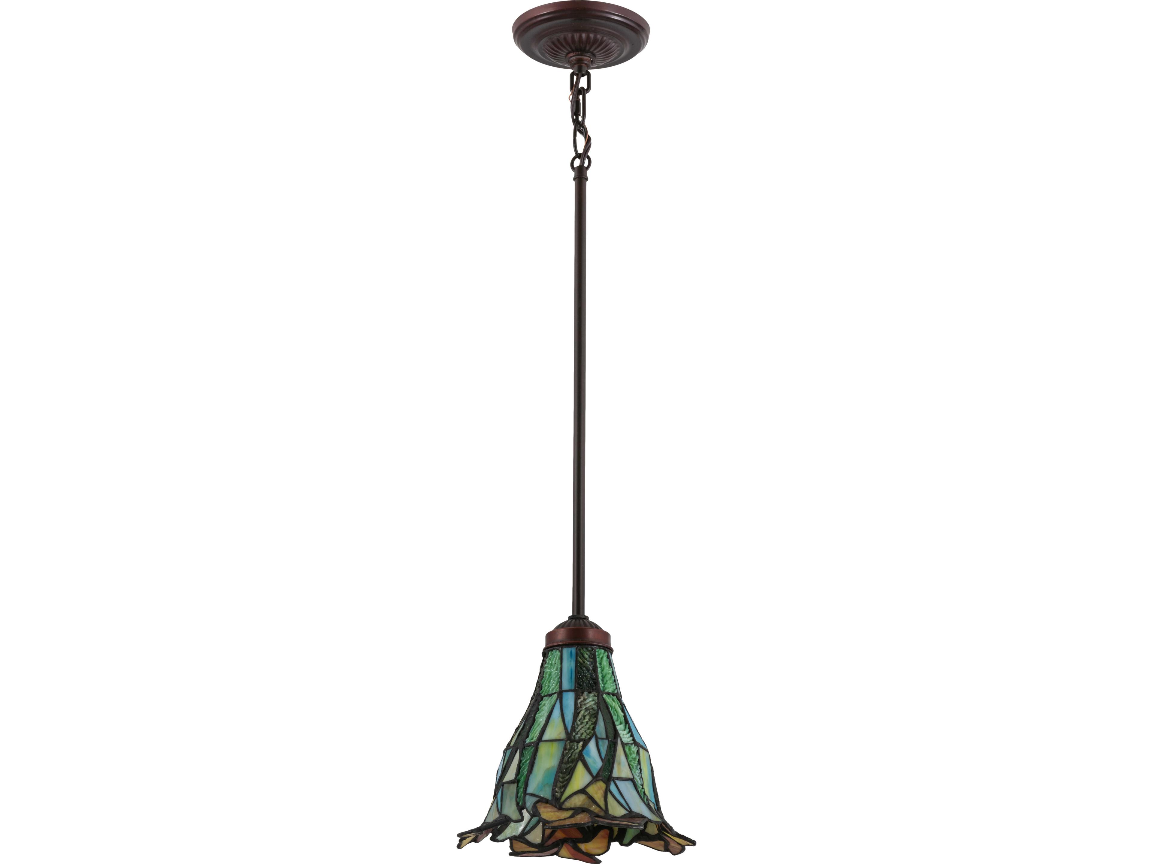 Meyda Daffodil 1-Light Bronze Traditional Mini Pendant
