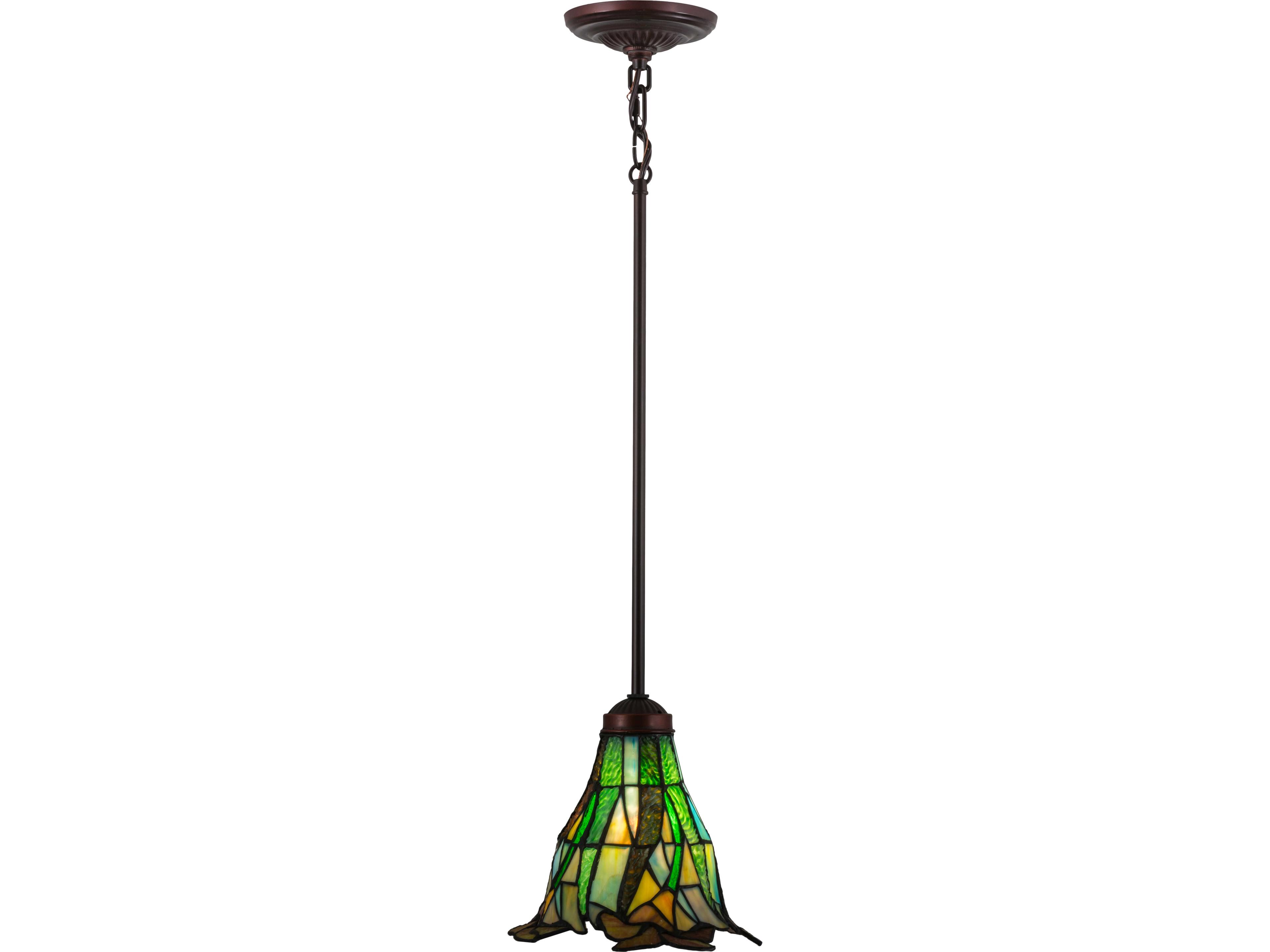 Meyda Daffodil 1-Light Bronze Traditional Mini Pendant