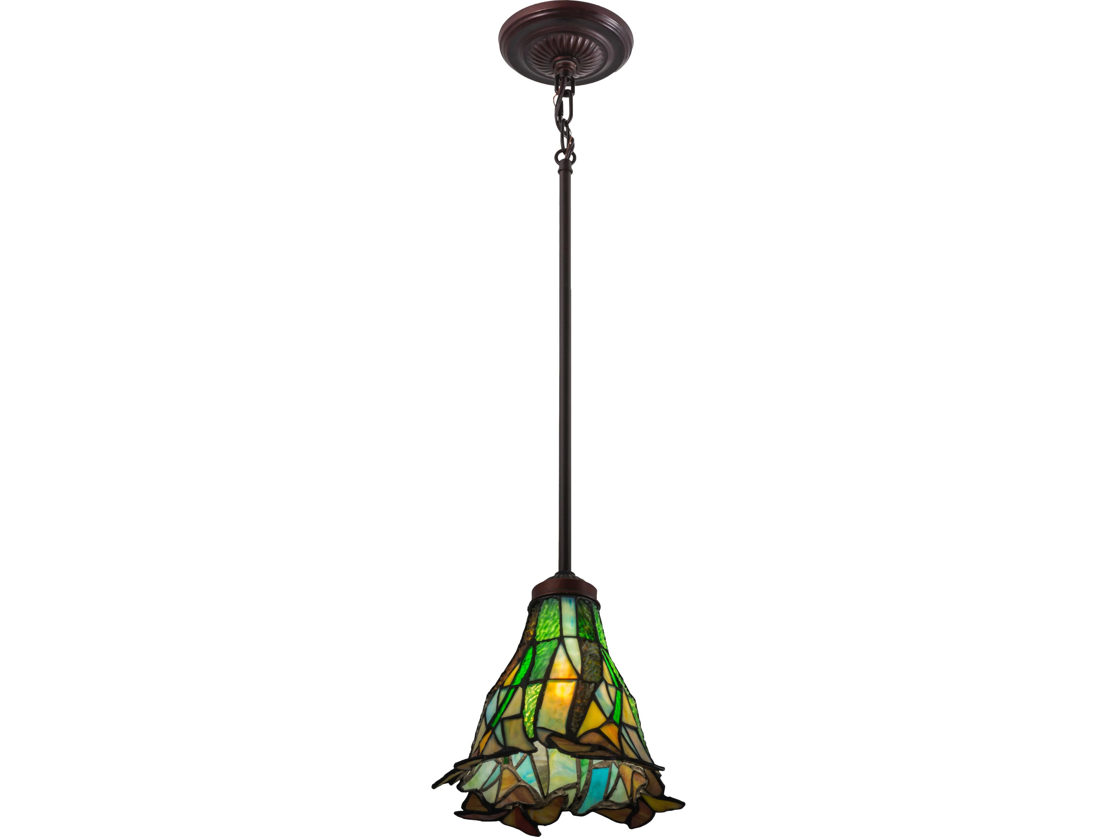 Meyda Daffodil 1-Light Bronze Traditional Mini Pendant