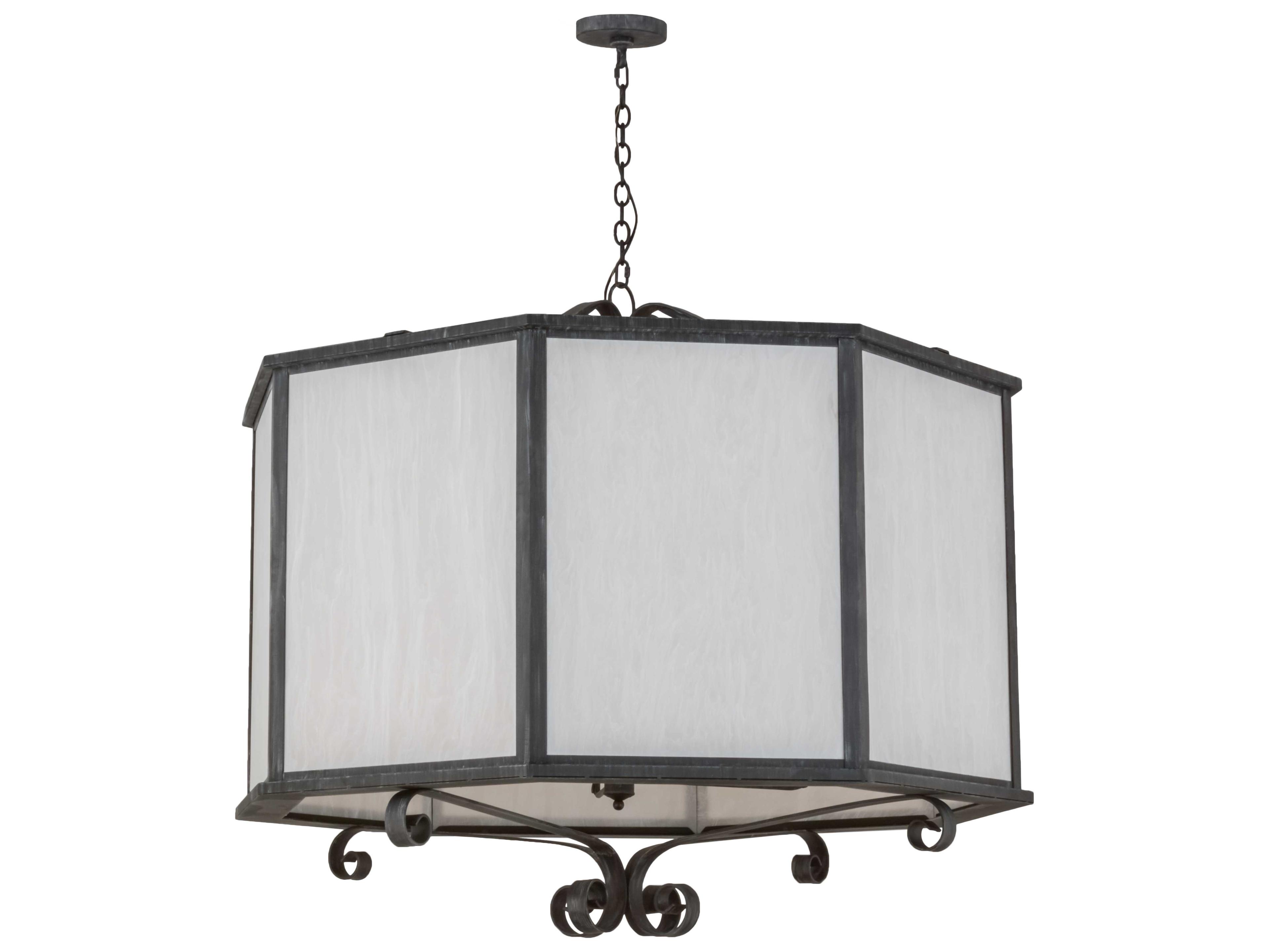 Meyda Musetta Antique Iron Gate Black Drum Pendant