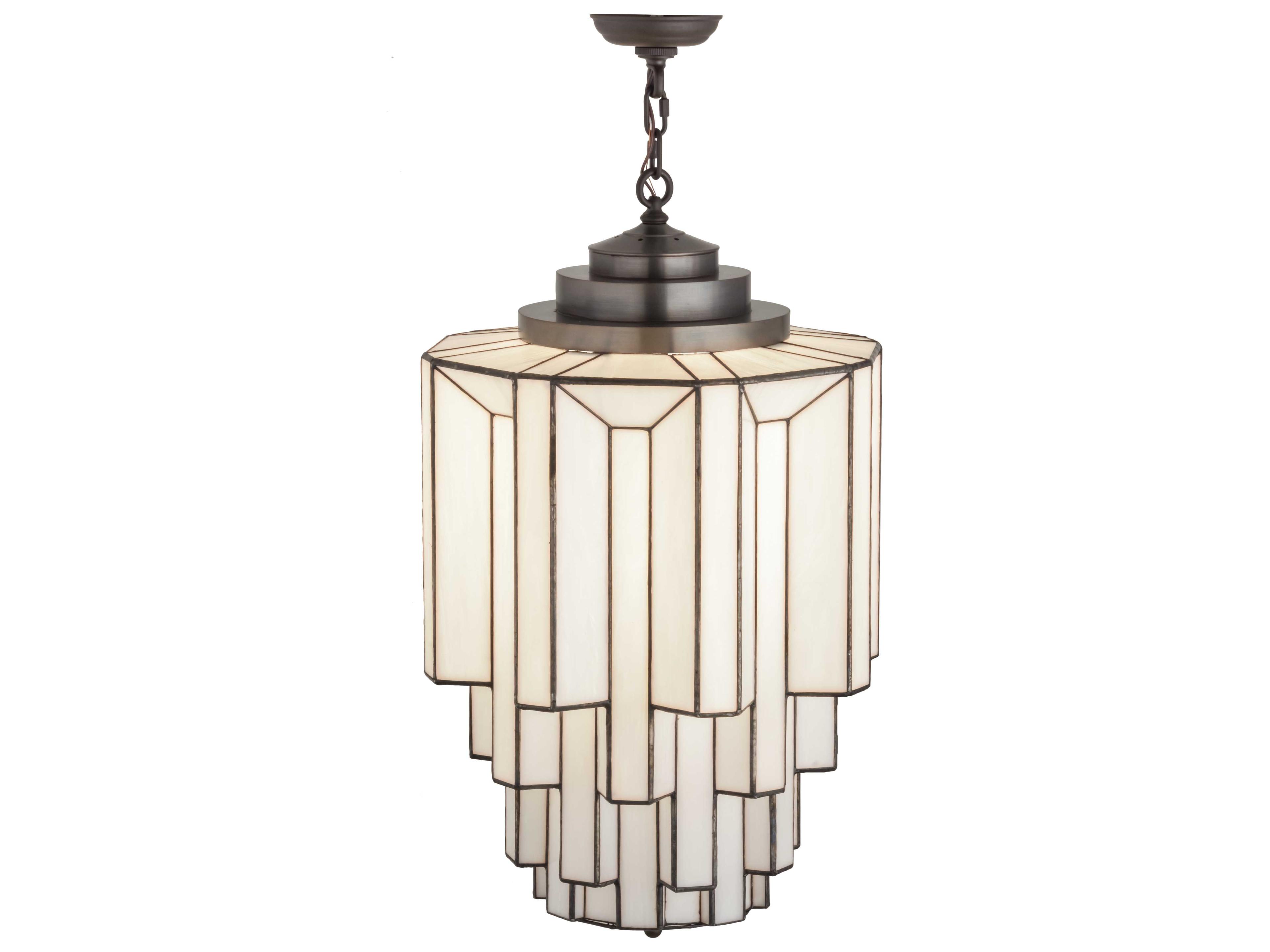 Meyda Paramount 1-Light Antique Iron Gate Black Cylinder Pendant