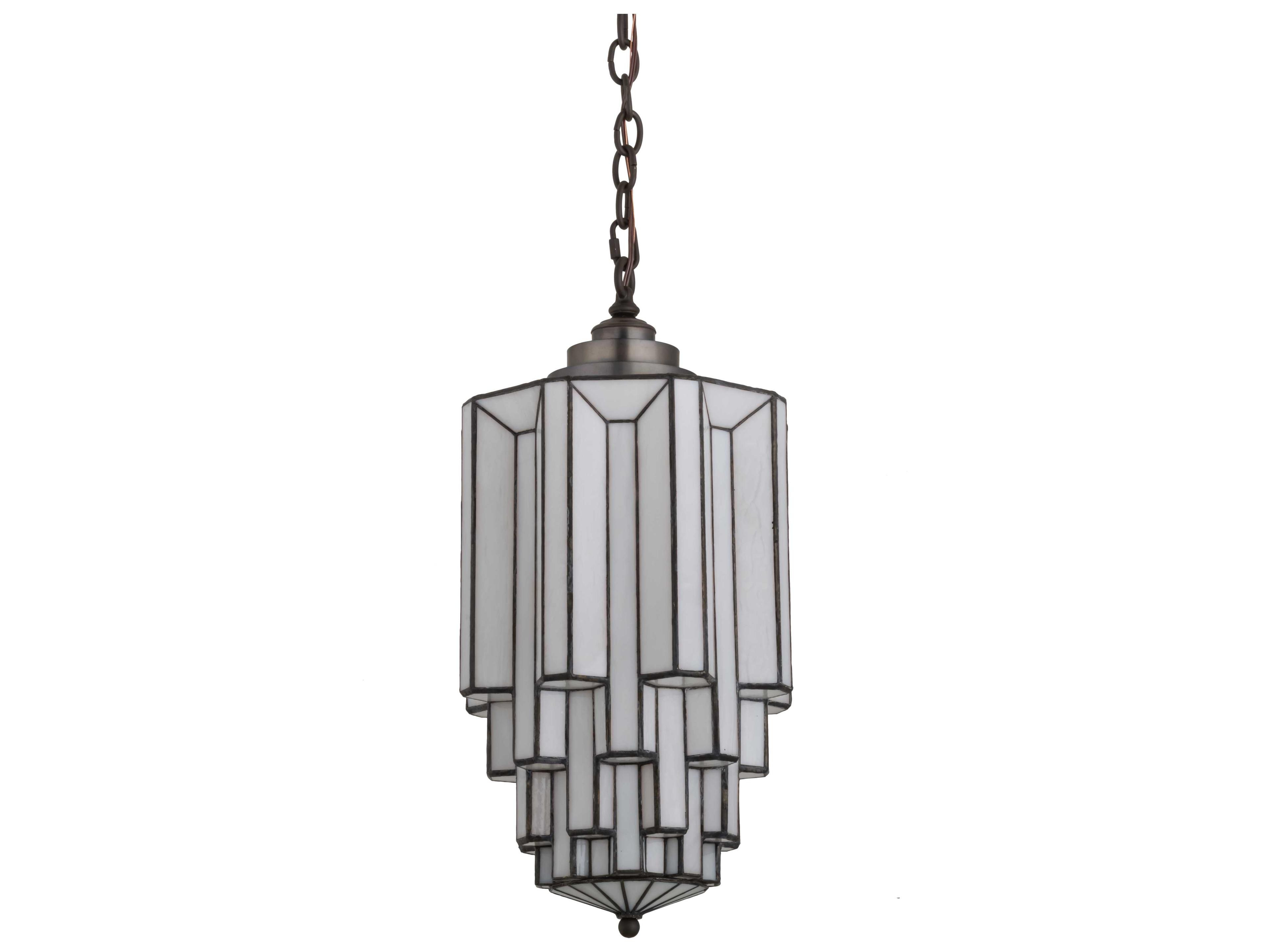 Meyda Paramount 1-Light Antique Iron Gate Black Cylinder Pendant