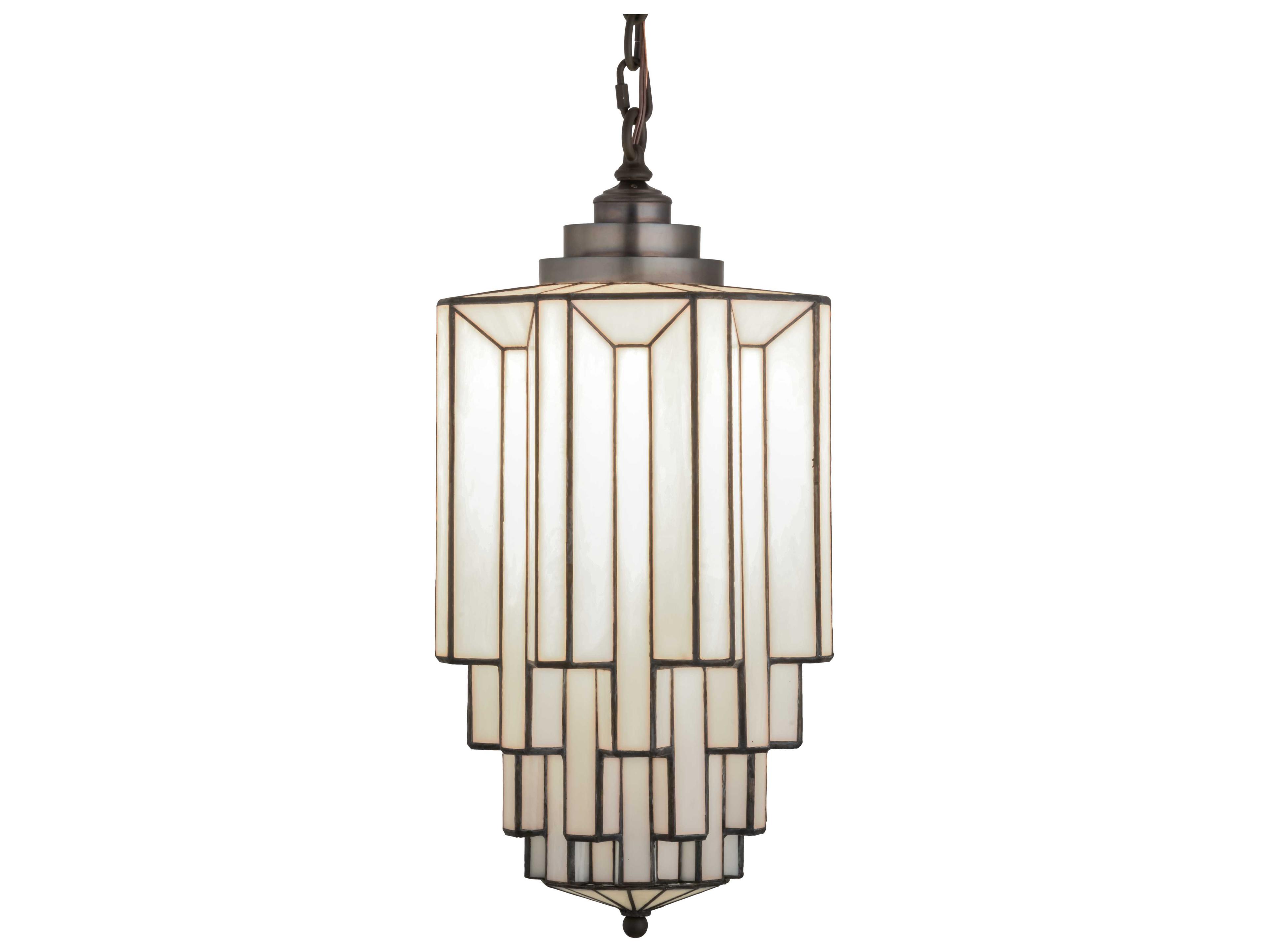 Meyda Paramount 1-Light Antique Iron Gate Black Cylinder Pendant