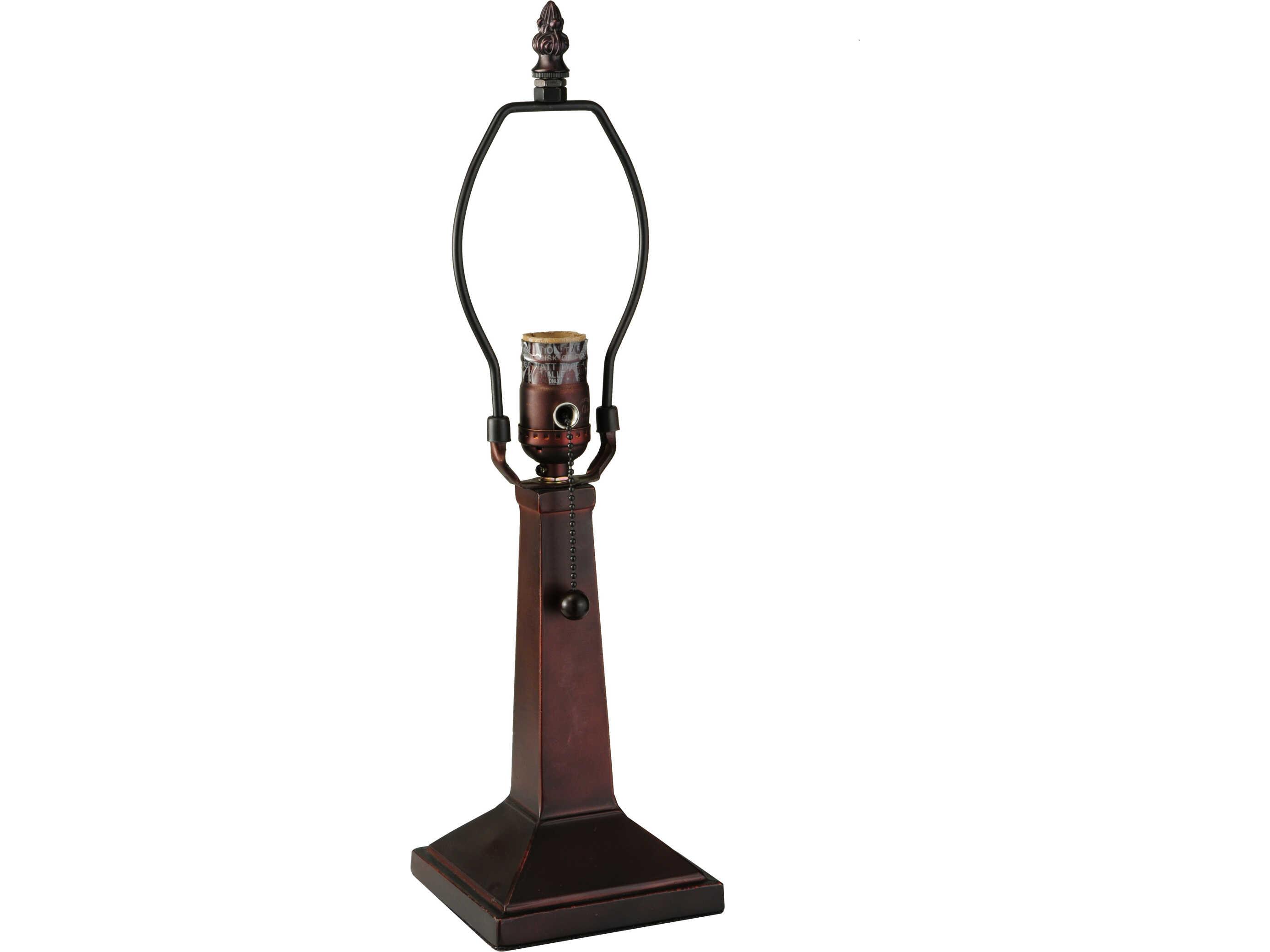 Meyda Mission Mahogany Bronze 1-Light Table Lamp