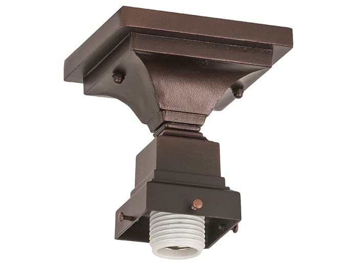 Meyda 1-Light Mahogany Bronze Flush Mount
