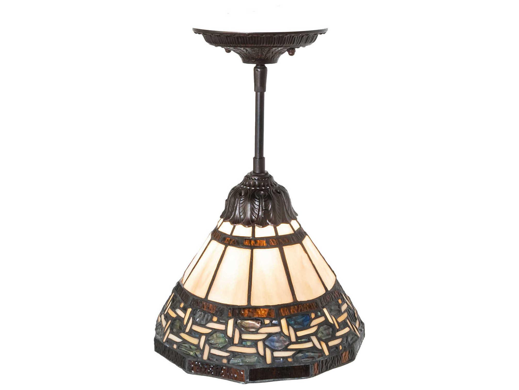 Meyda Ilona 1-Light Chocolate Beige Bronze Mini Pendant