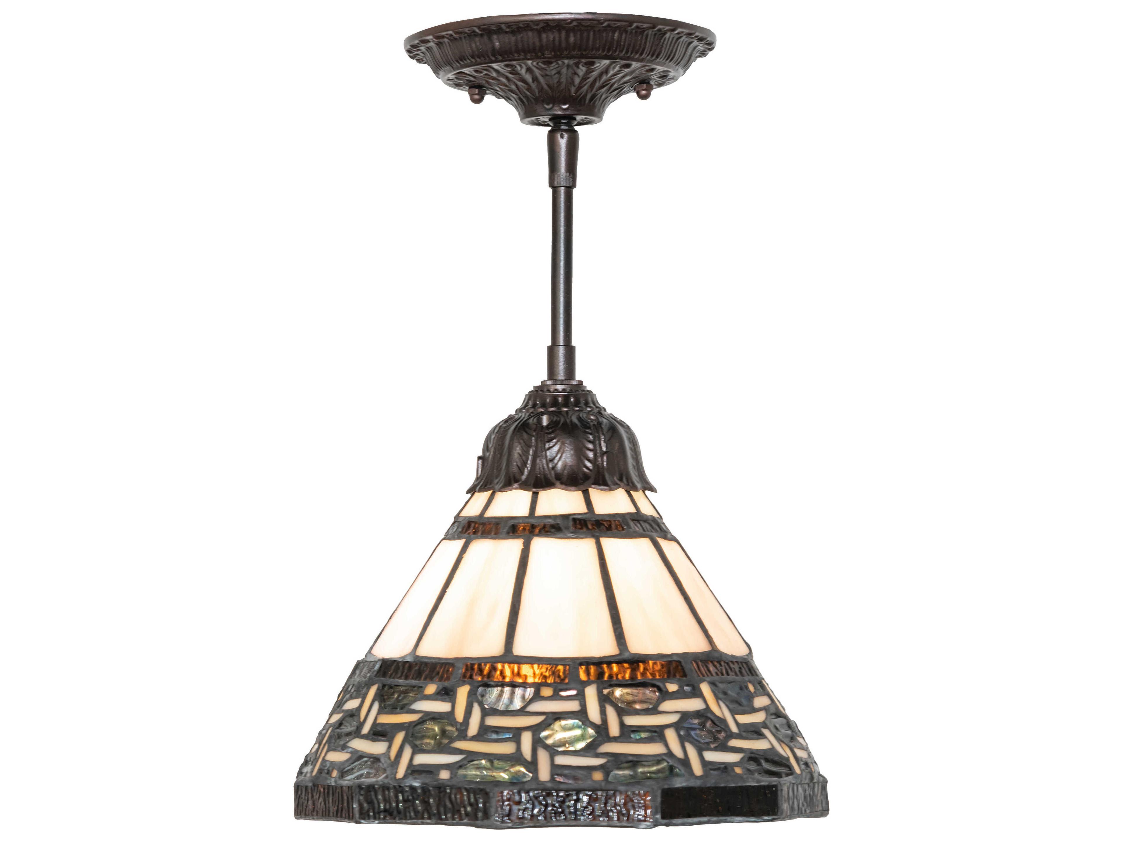 Meyda Ilona 1-Light Chocolate Beige Bronze Mini Pendant