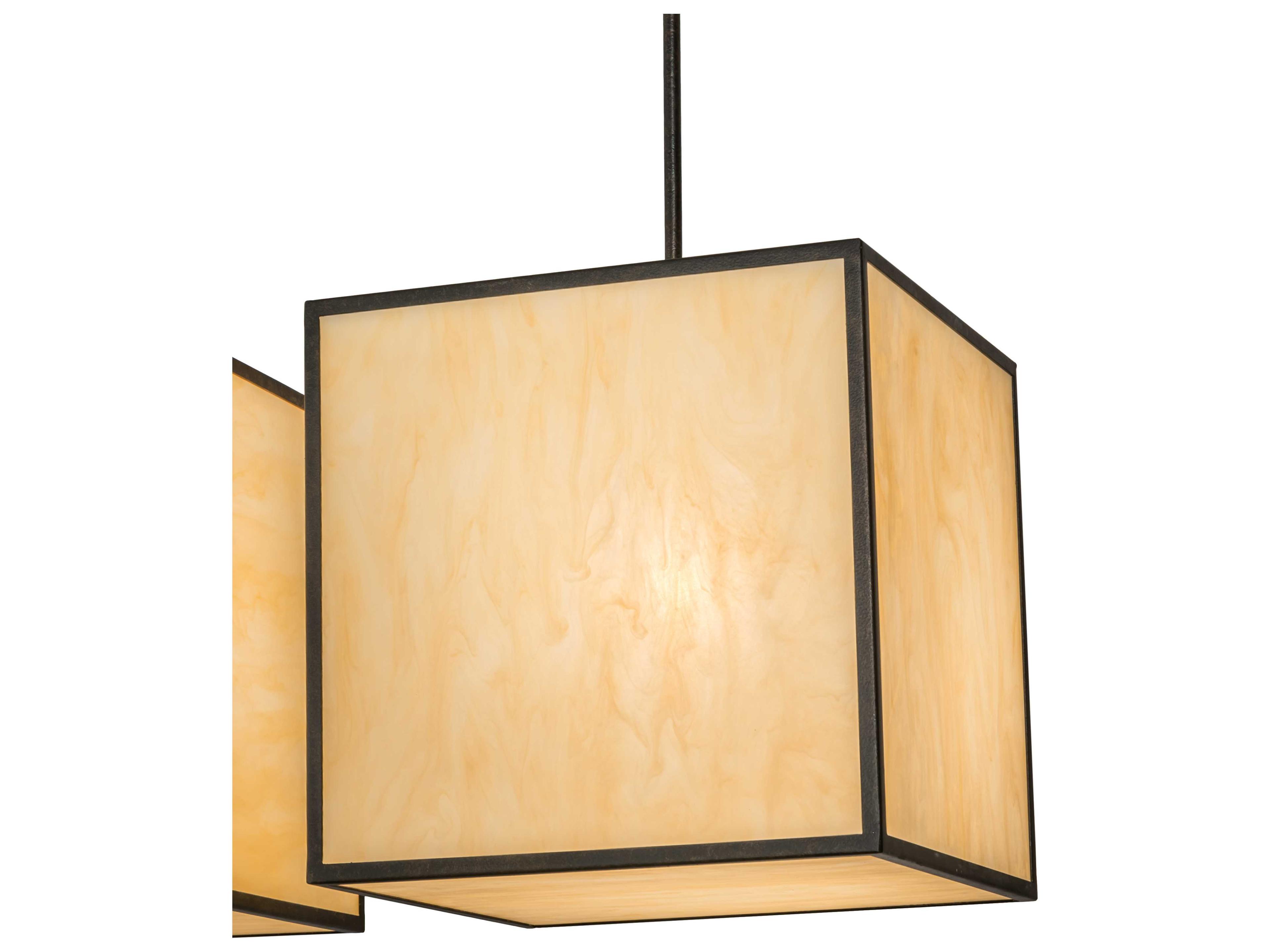 Meyda Quadrato Kessler Chestnut Brown Geometric Pendant