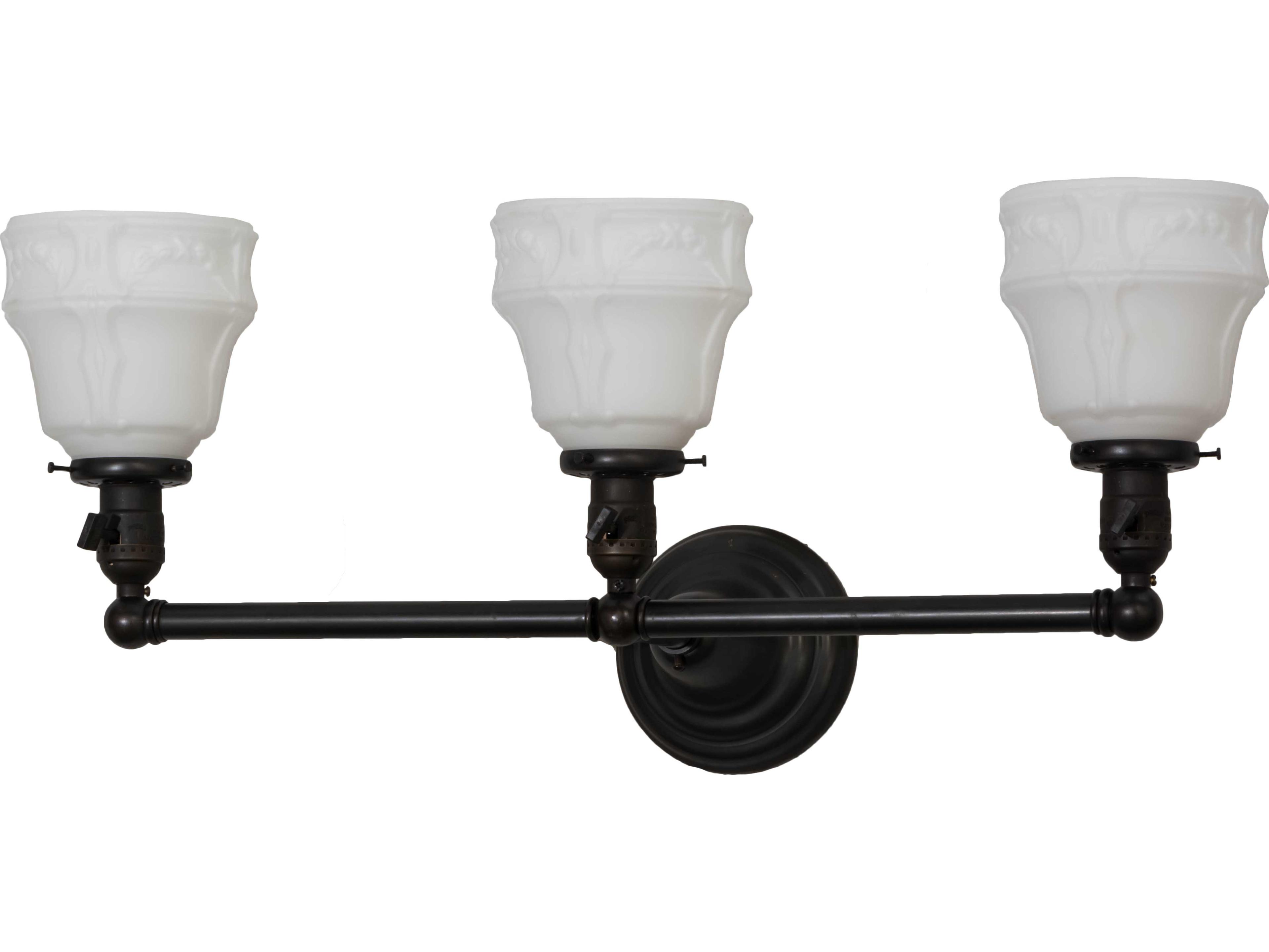 Meyda Revival Garland 3-Light Acid Washed White Vanity Light