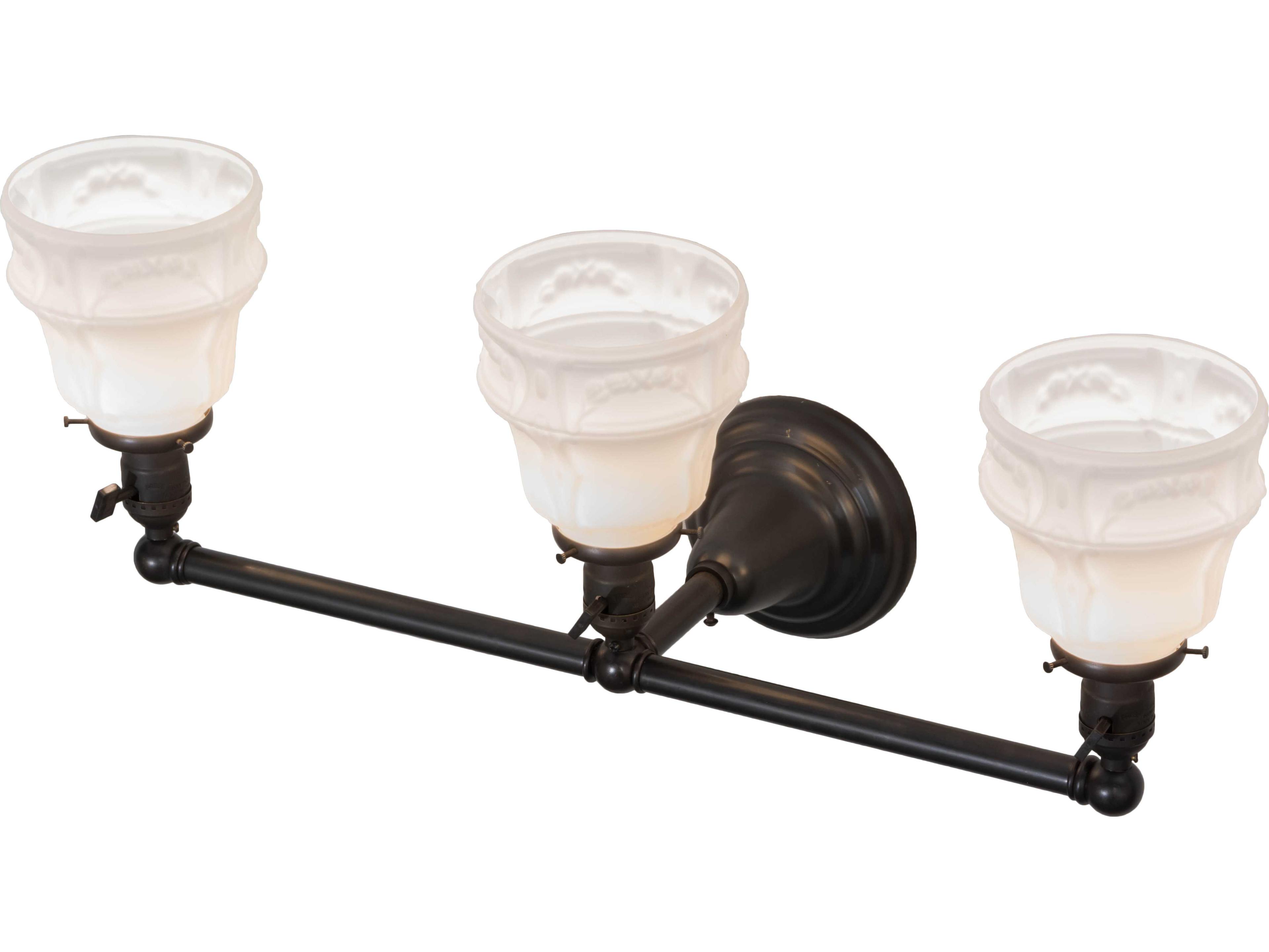 Meyda Revival Garland 3-Light Acid Washed White Vanity Light