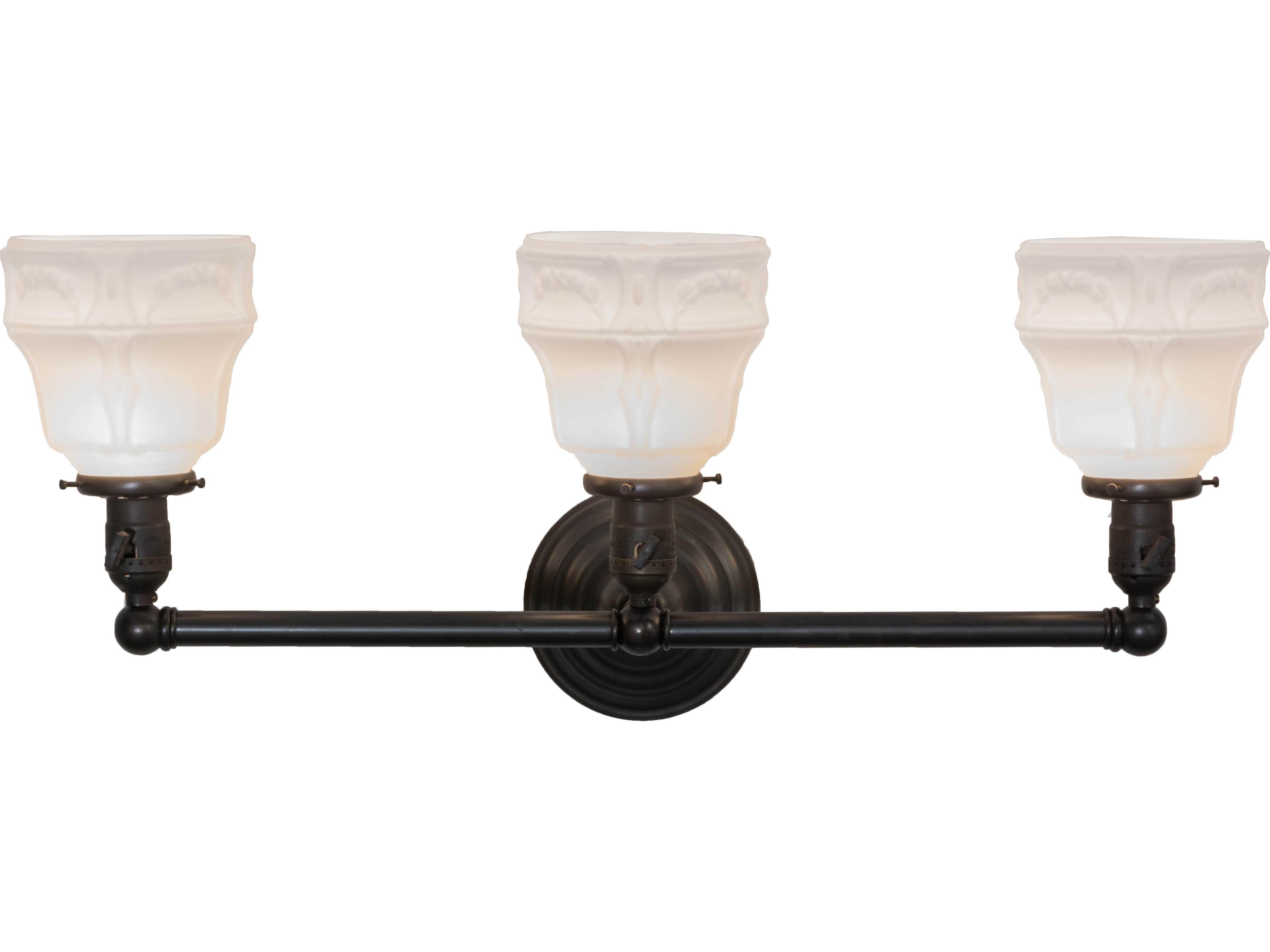 Meyda Revival Garland 3-Light Acid Washed White Vanity Light