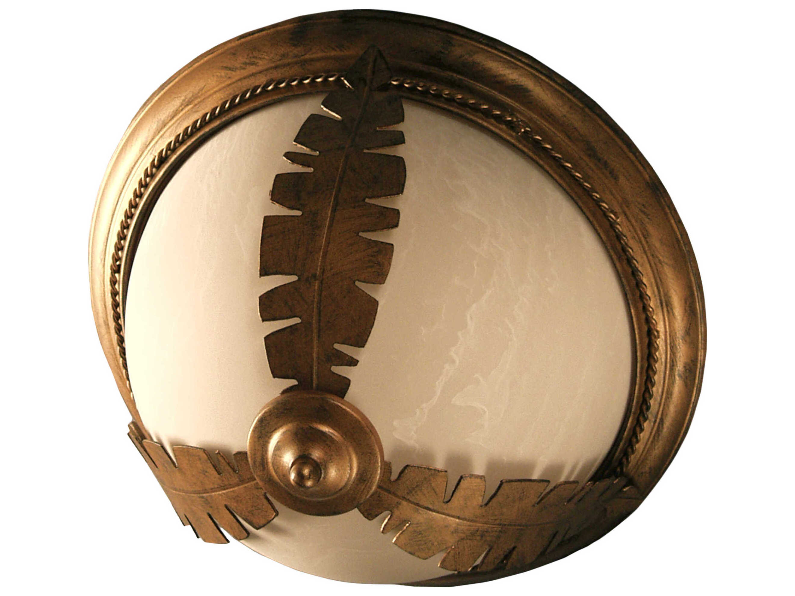 Meyda Tiki Brown Bowl Flush Mount