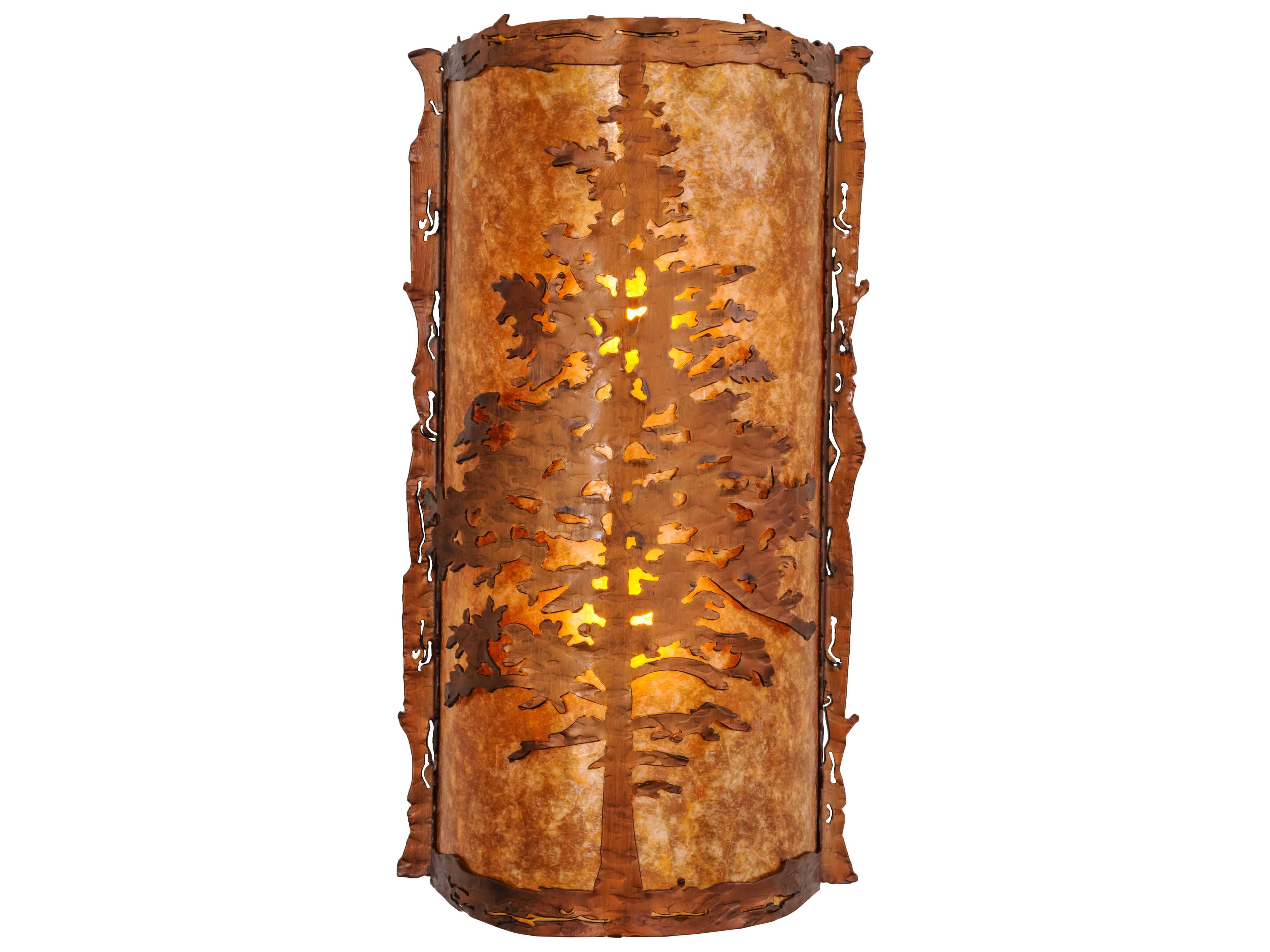 Meyda Tamarack Vintage Copper amber Wall Sconce