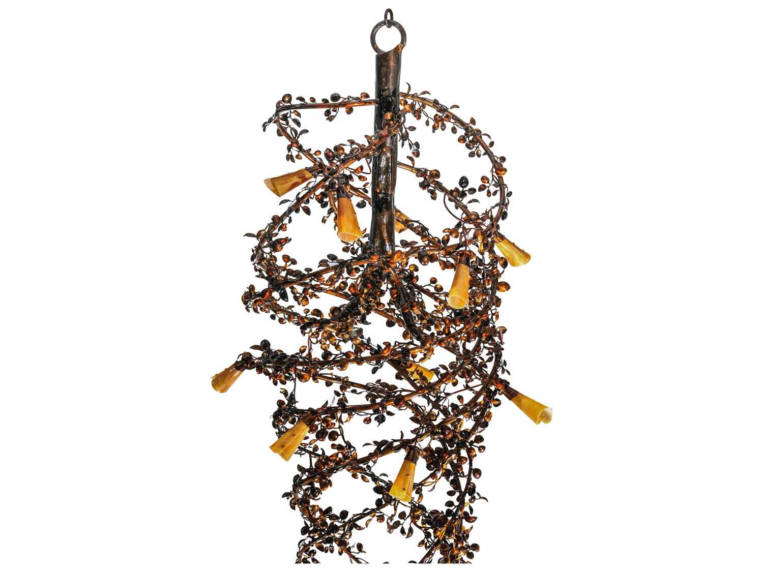 Meyda Vinca Vine Dark Burnished Copper Pendant