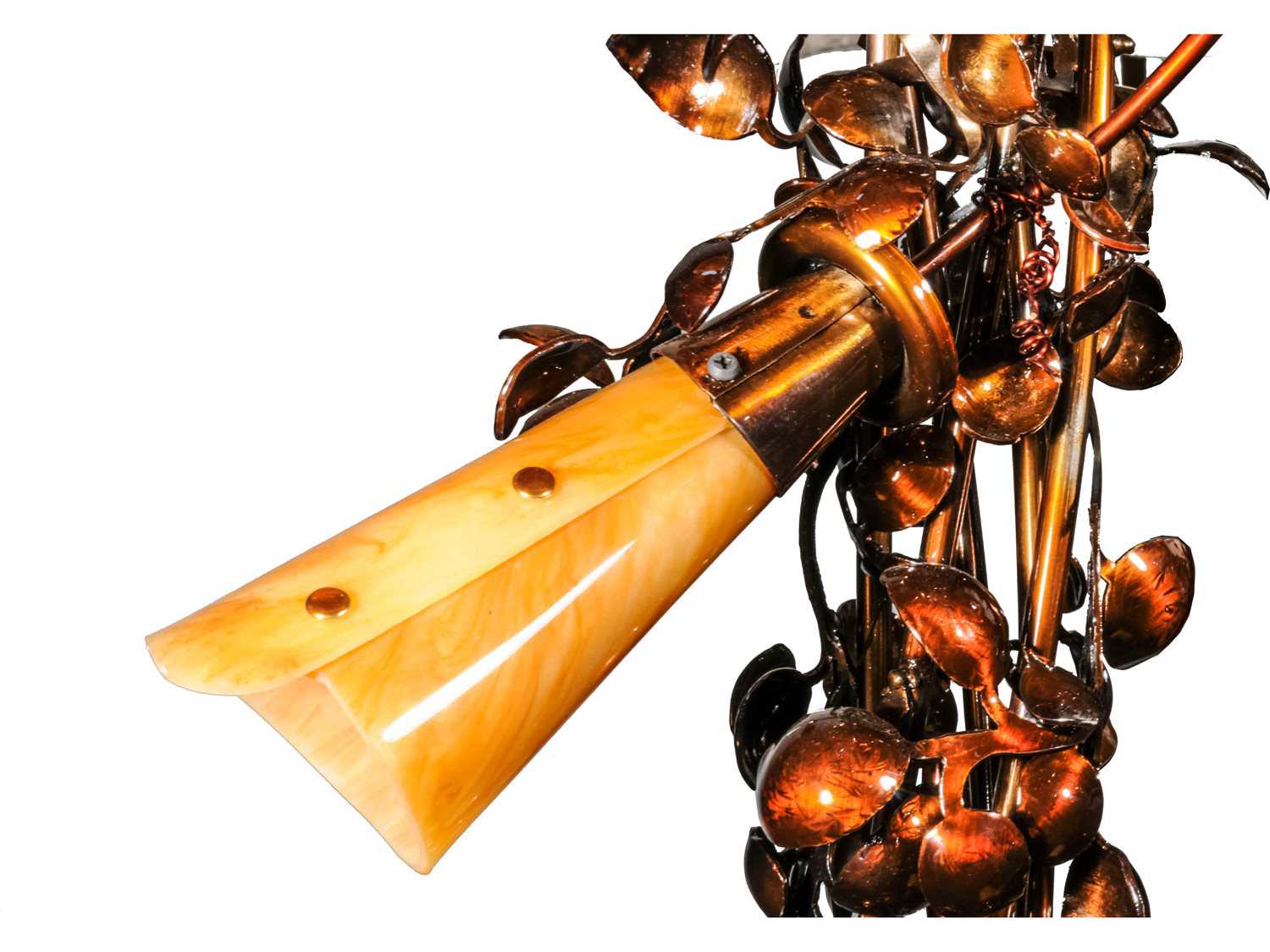 Meyda Vinca Vine Dark Burnished Copper Pendant