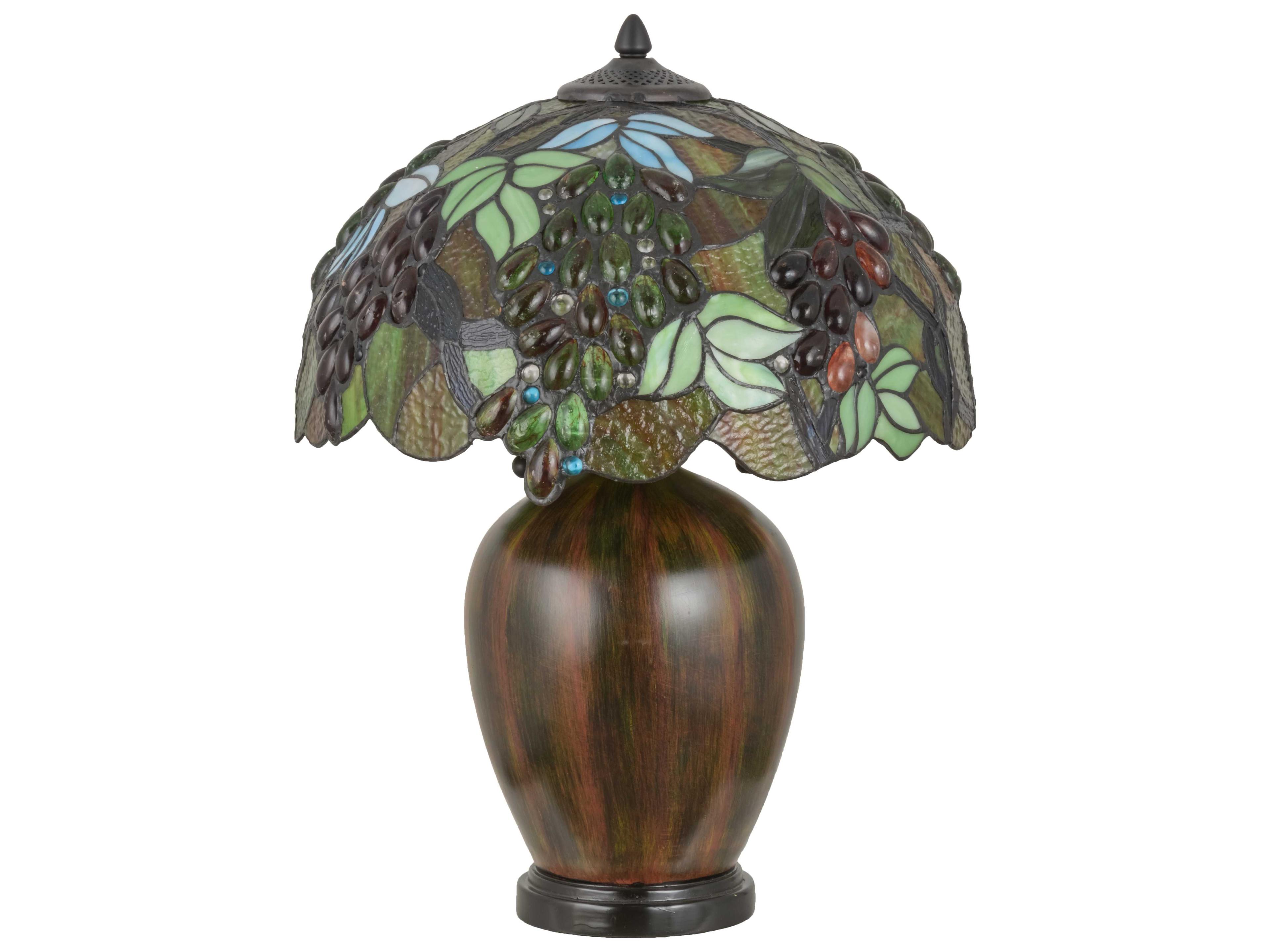 Meyda Lighting Vinifera Green Table Lamp