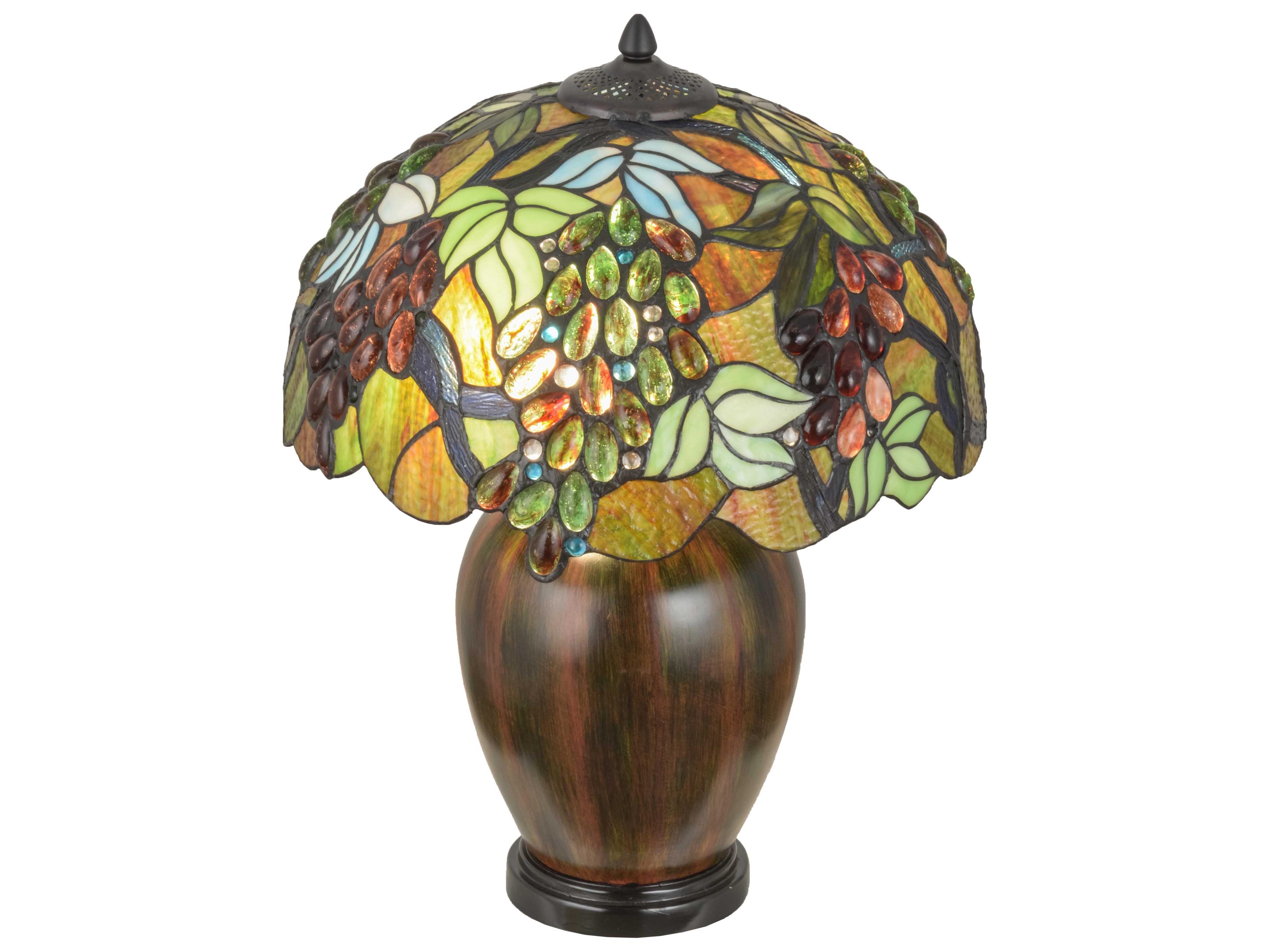 Meyda Lighting Vinifera Green Table Lamp