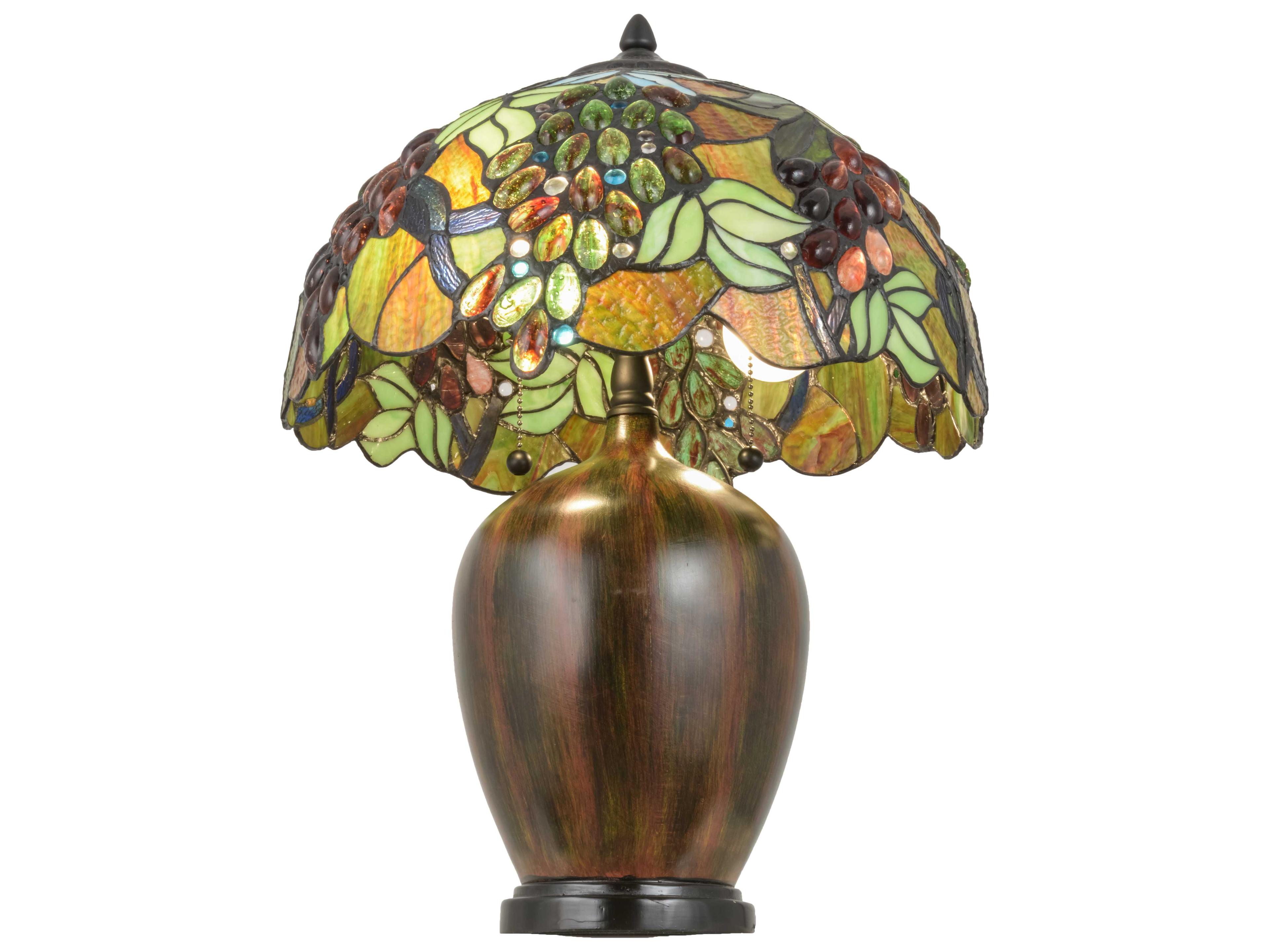 Meyda Lighting Vinifera Green Table Lamp