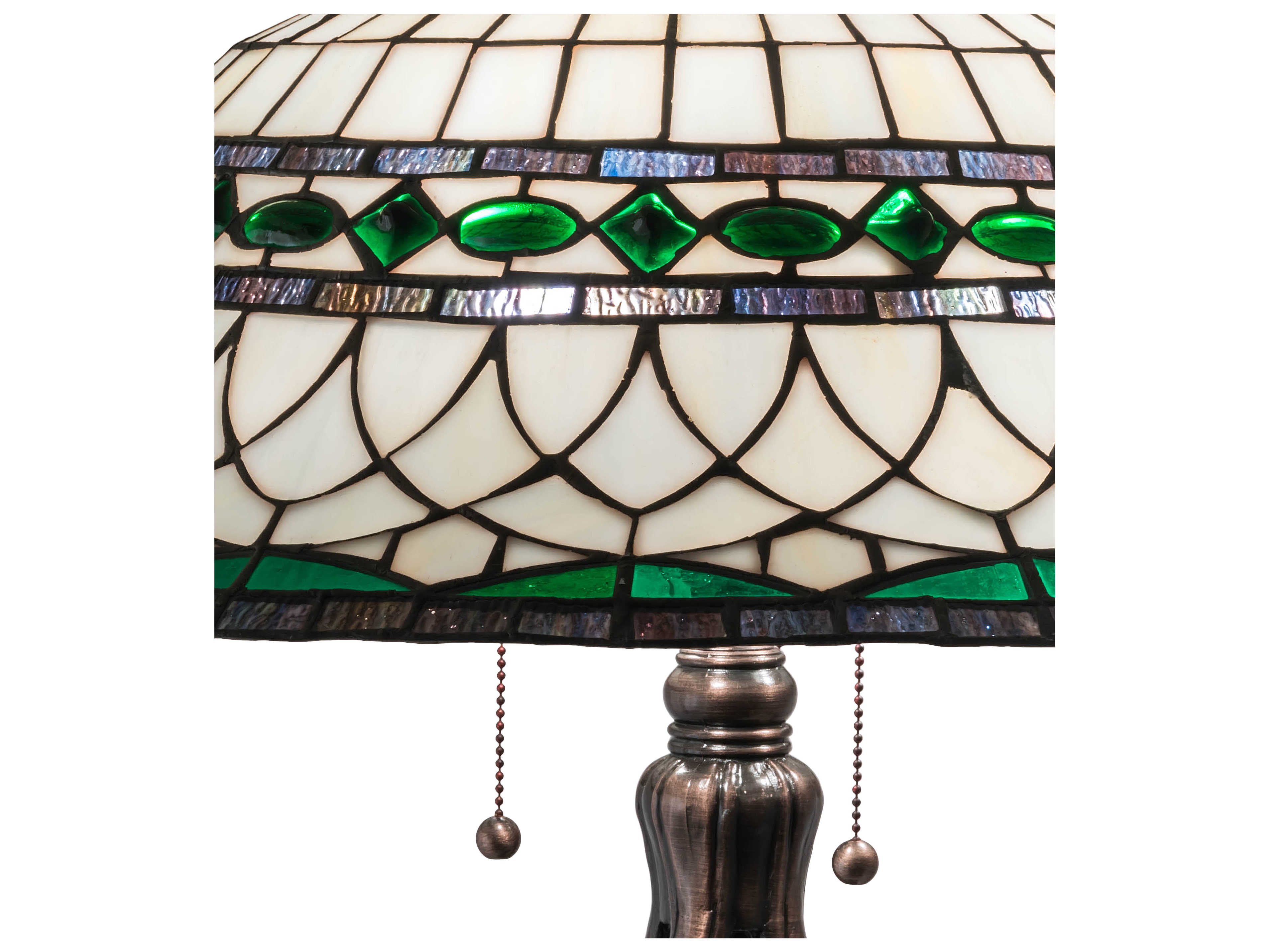 Meyda Tiffany Roman Glass Mahogany Bronze Buffet Lamp
