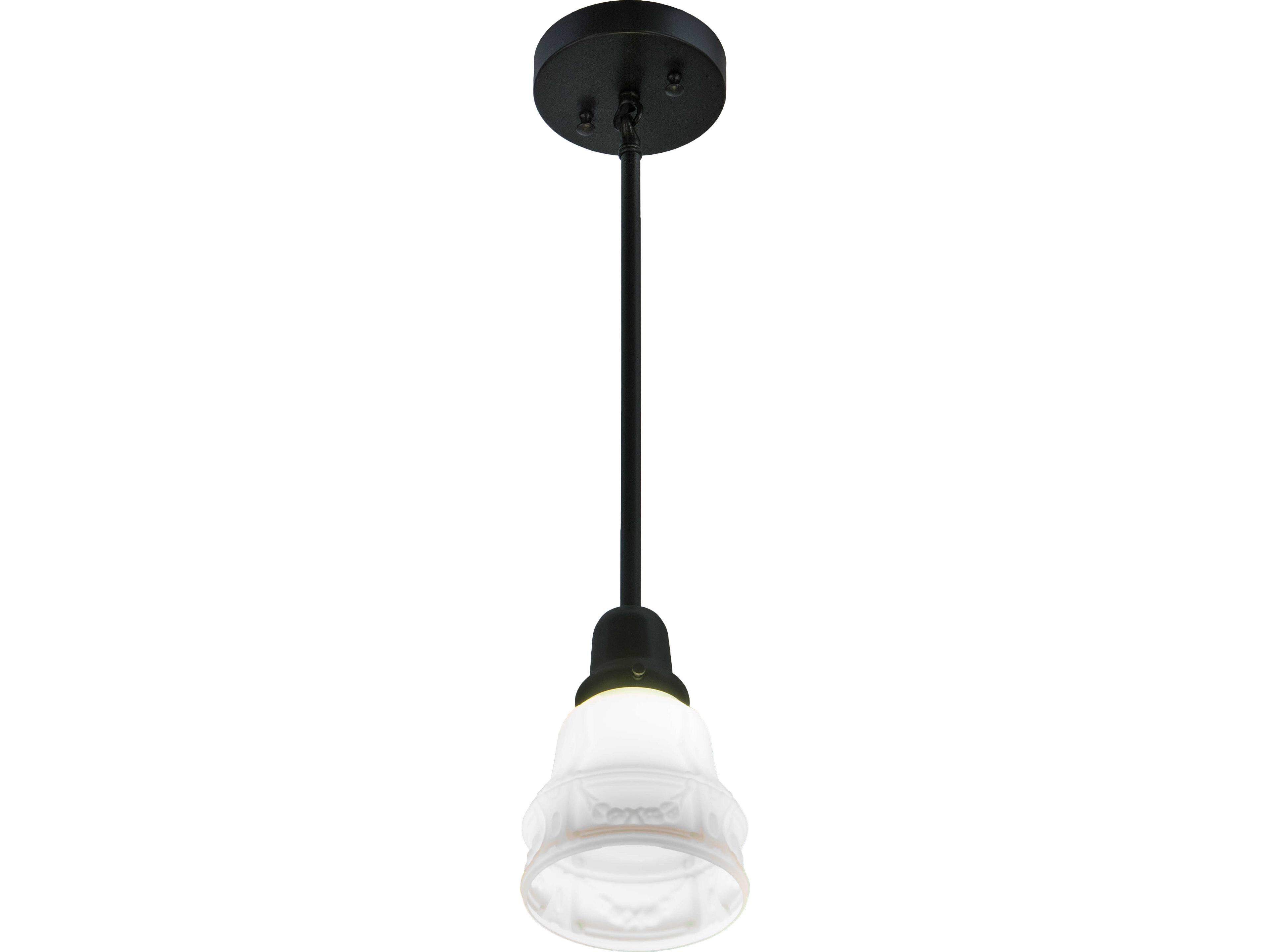 Meyda Revival 1-Light Black Mini Pendant