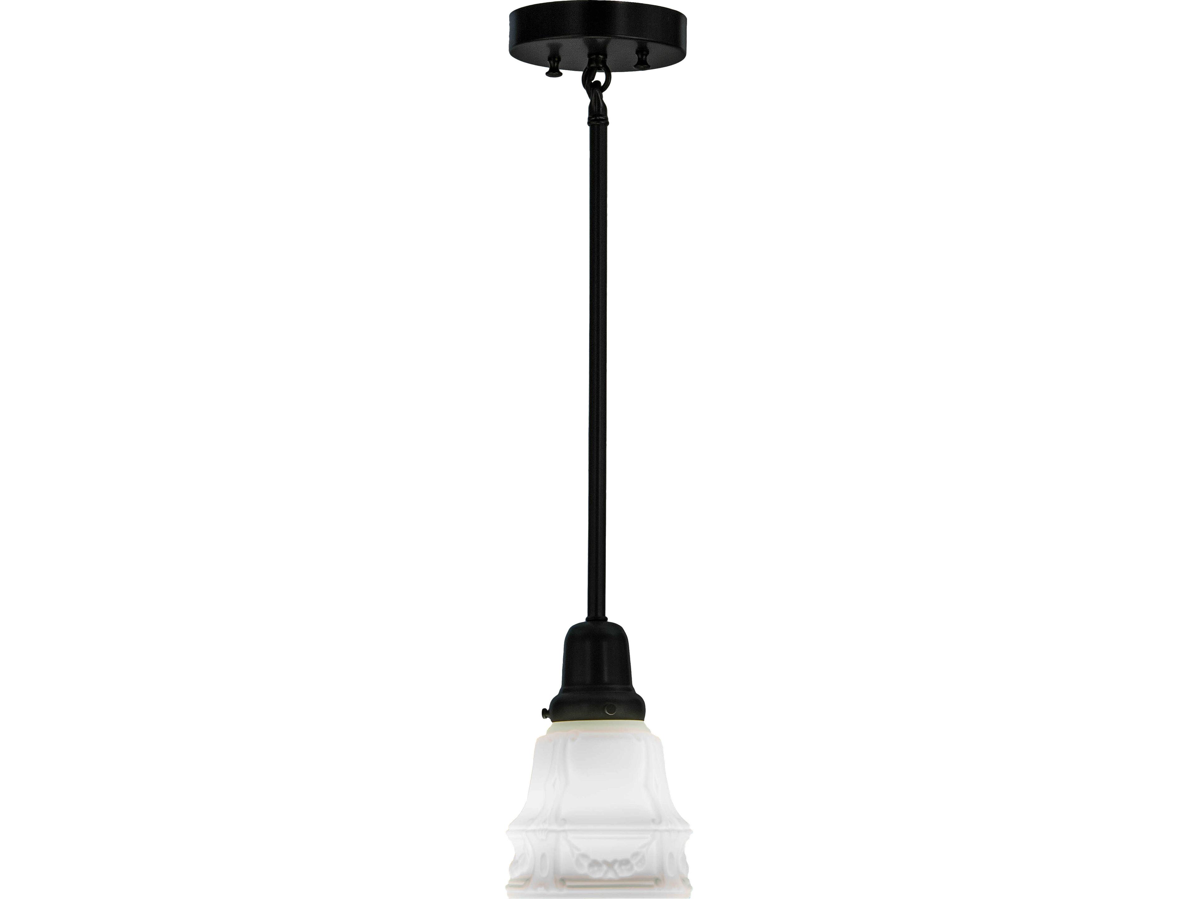 Meyda Revival 1-Light Black Mini Pendant