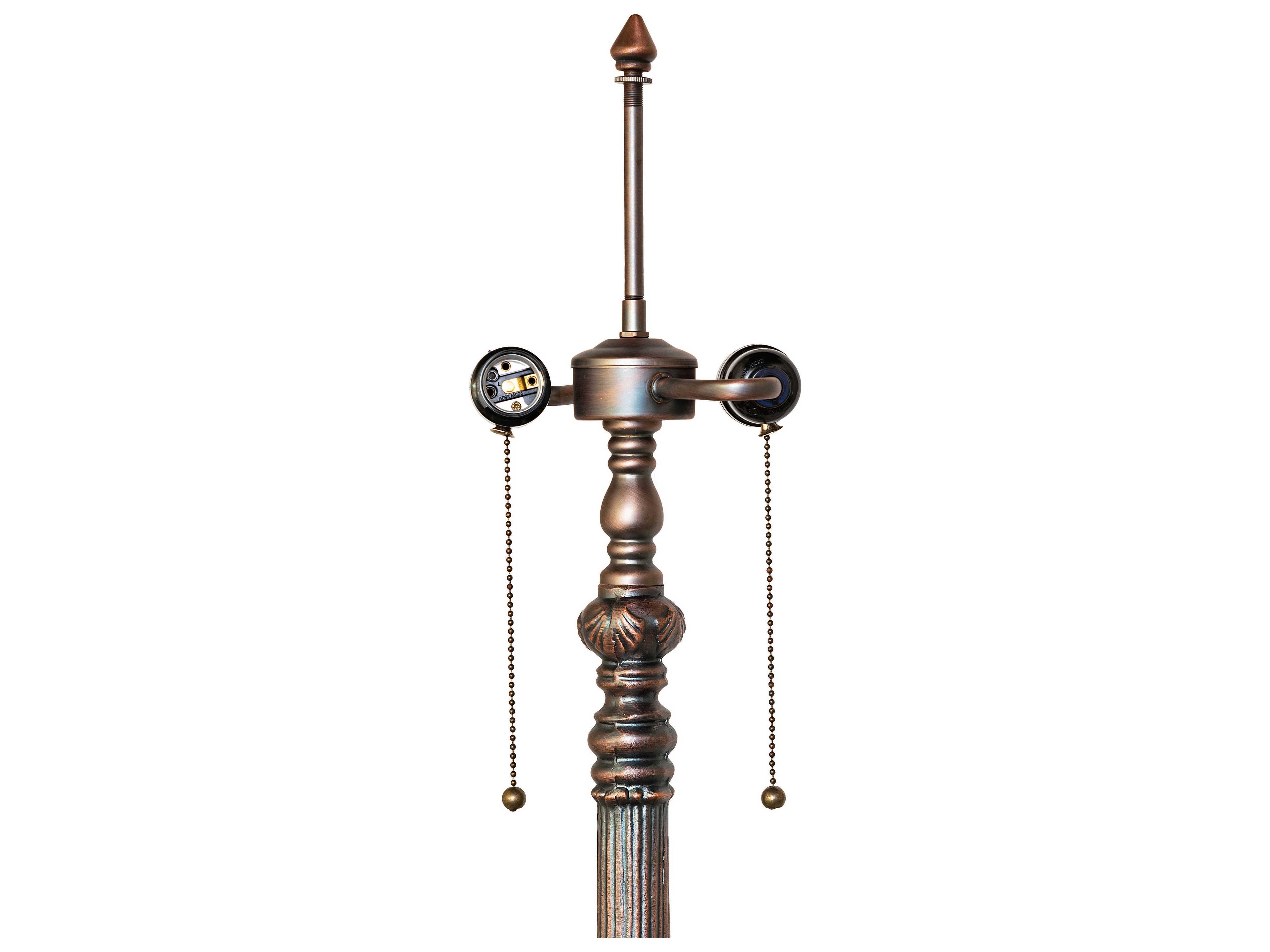 Meyda 2-Light Mahogany Bronze Table Base