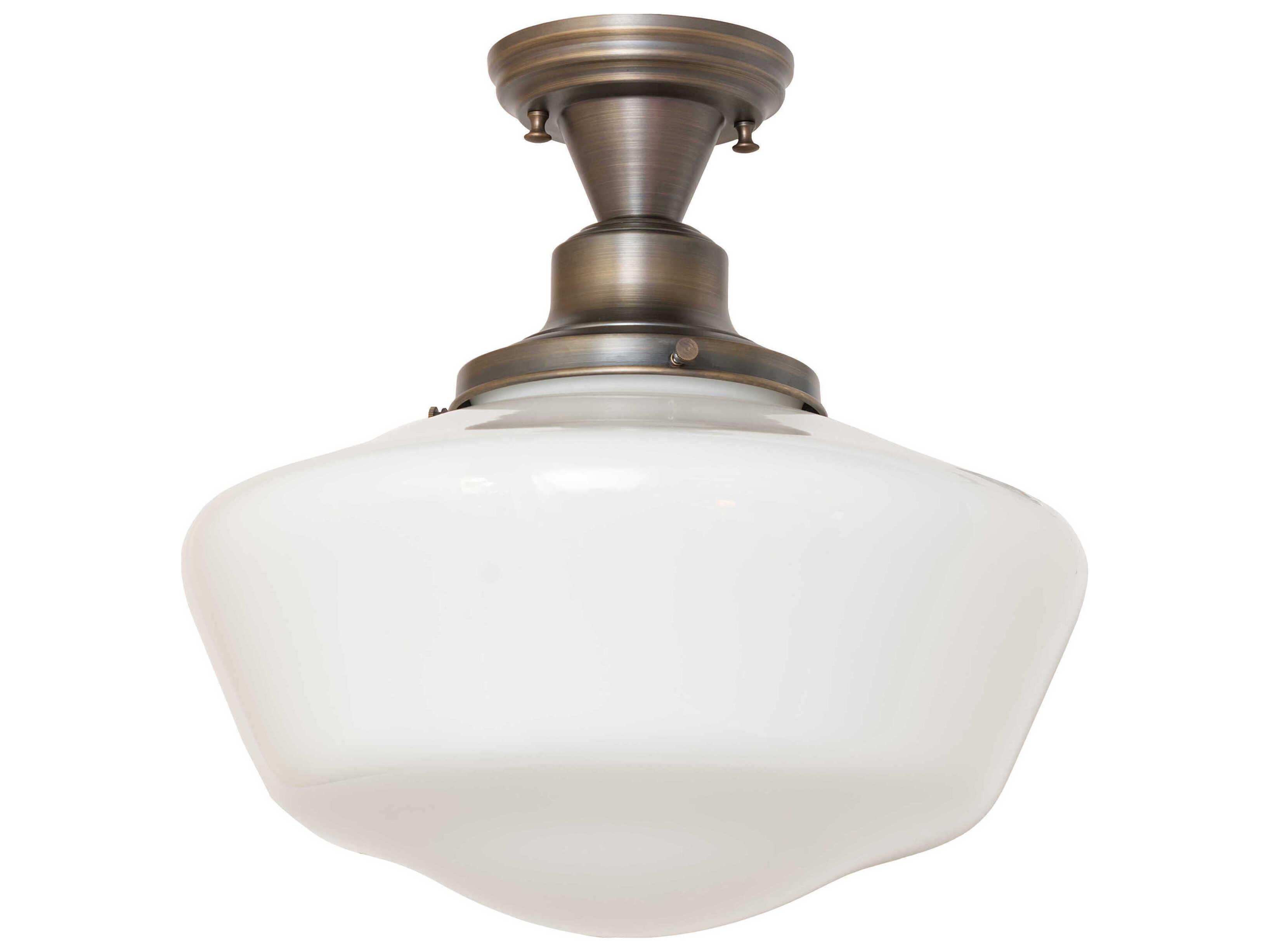 Meyda Revival 1-Light Brass Traditional Flush Mount