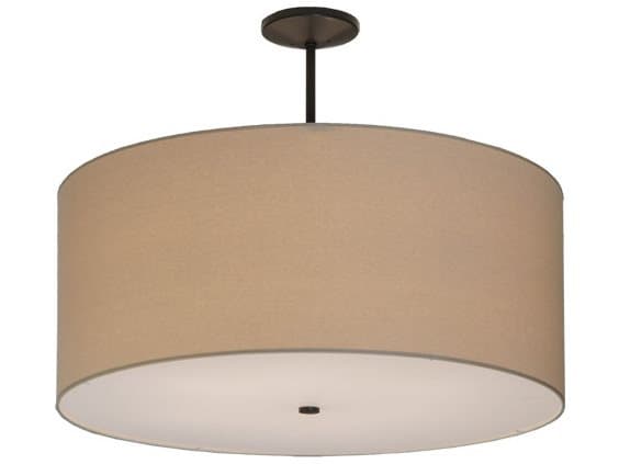 Meyda Cilindro 6-Light Bronze Glass Drum Pendant