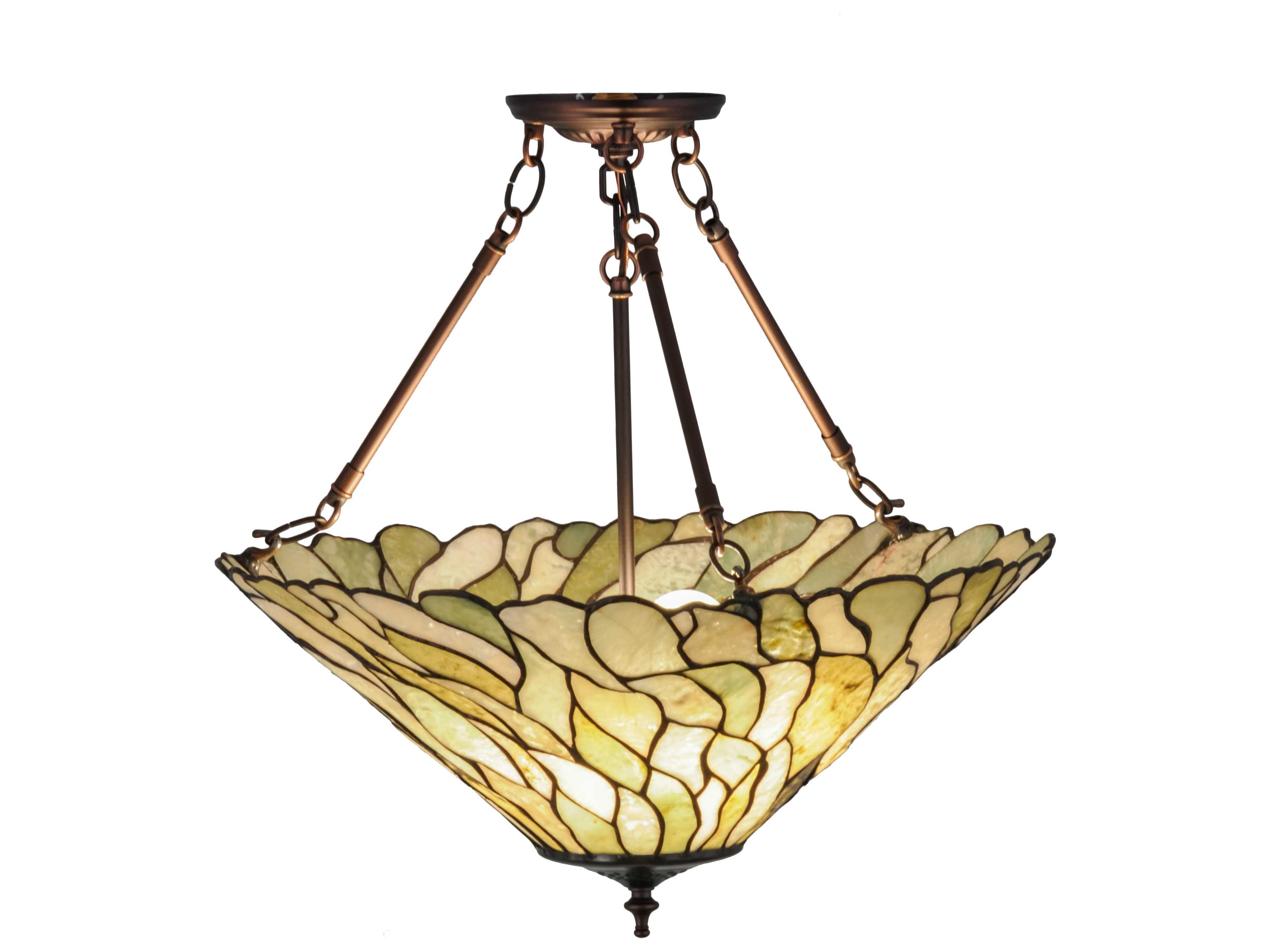 Meyda Willow 3-Light Yellow Pendant