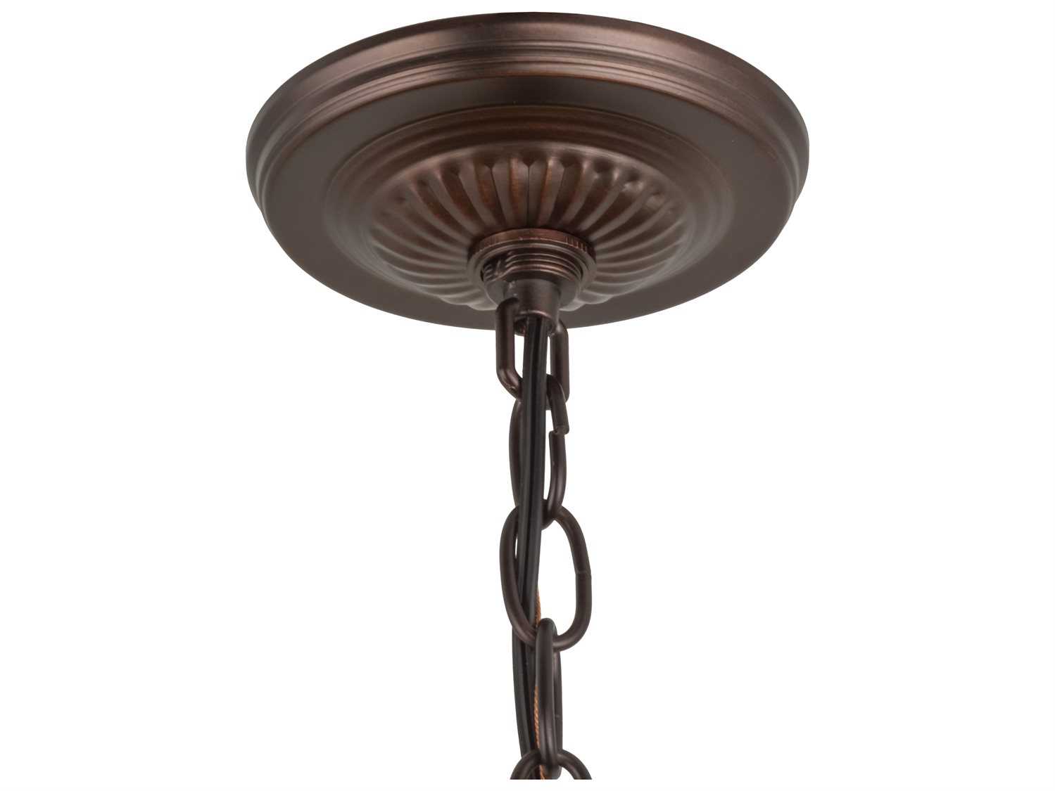 Meyda Pond Lily 7-Light Bronze Glass Chandelier