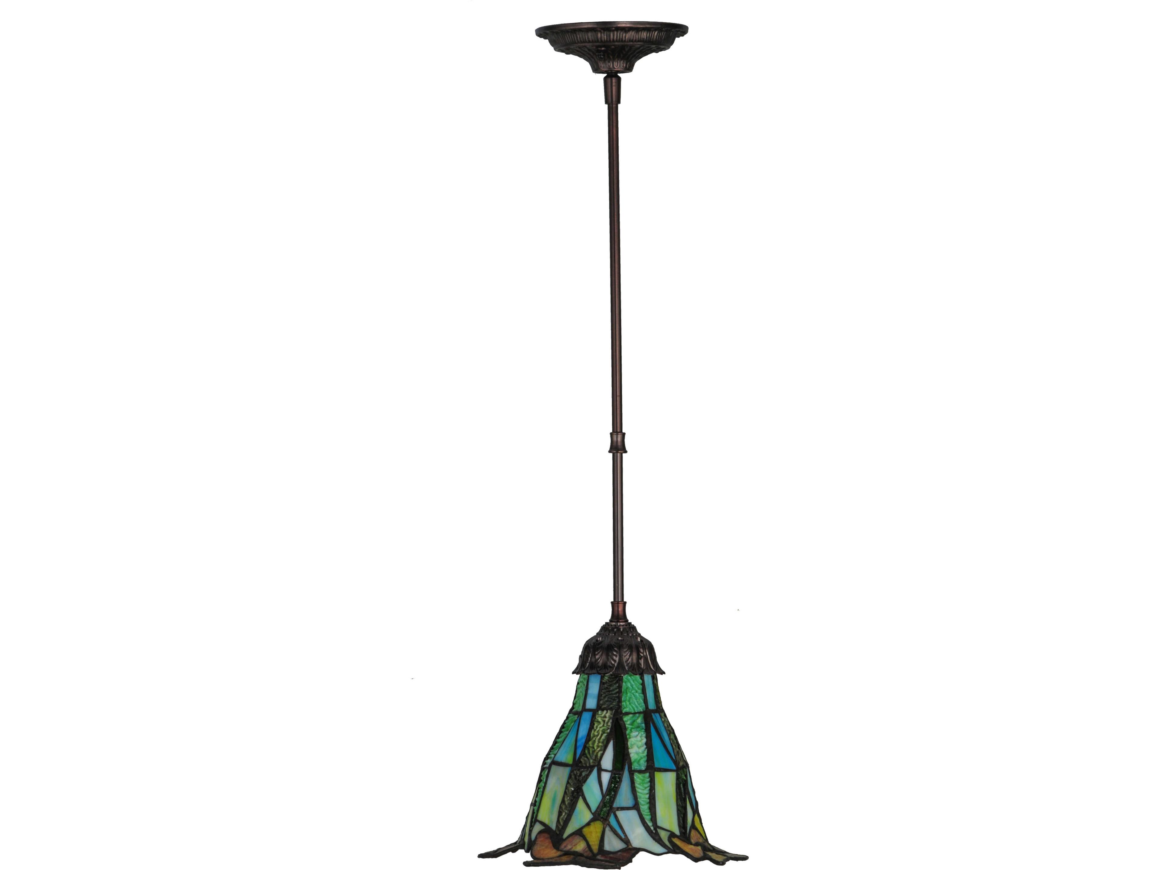 Meyda Daffodil 1-Light Green Mini Pendant