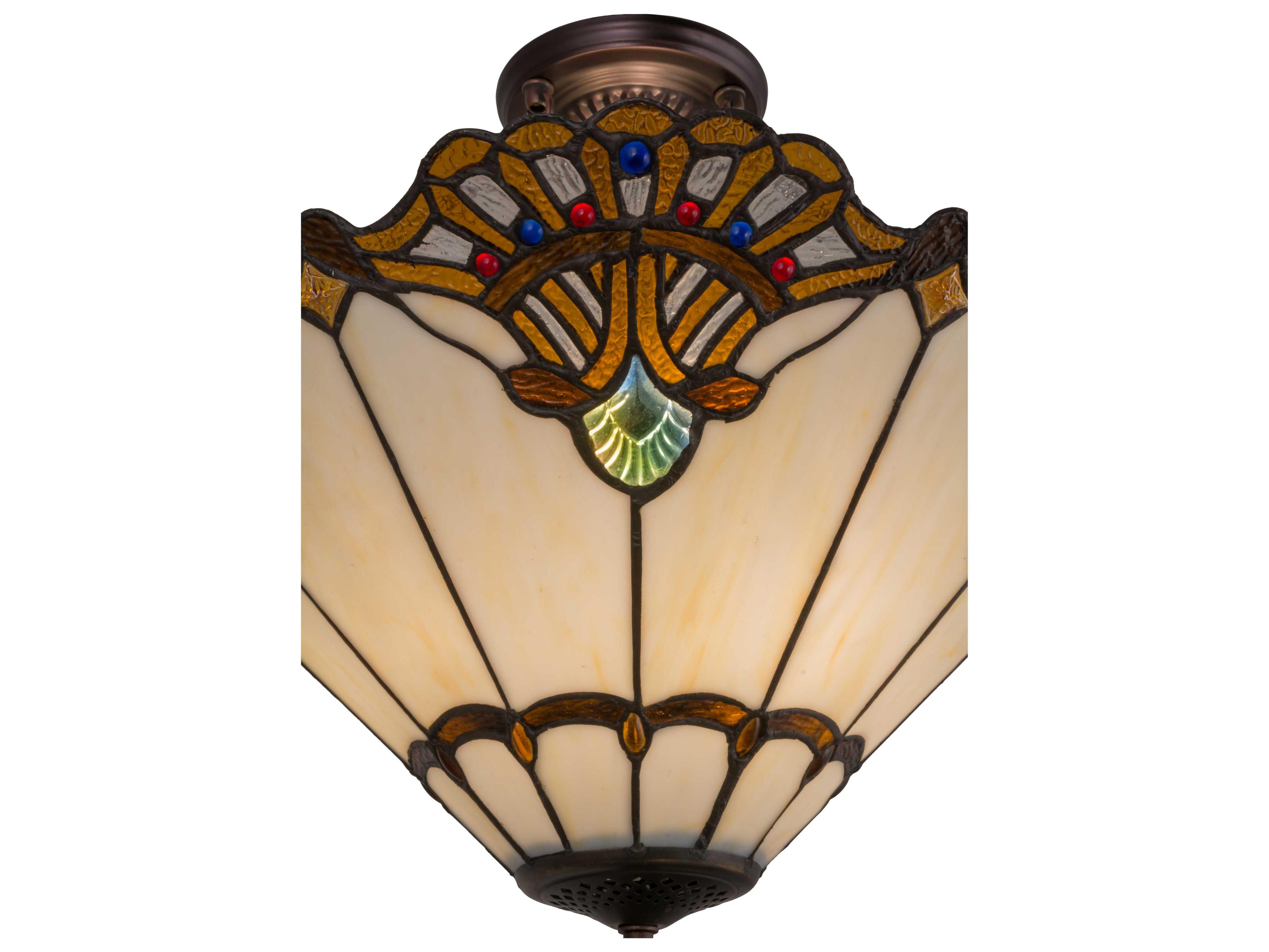 Meyda Shell With Jewels 3-Light Bronze Pendant