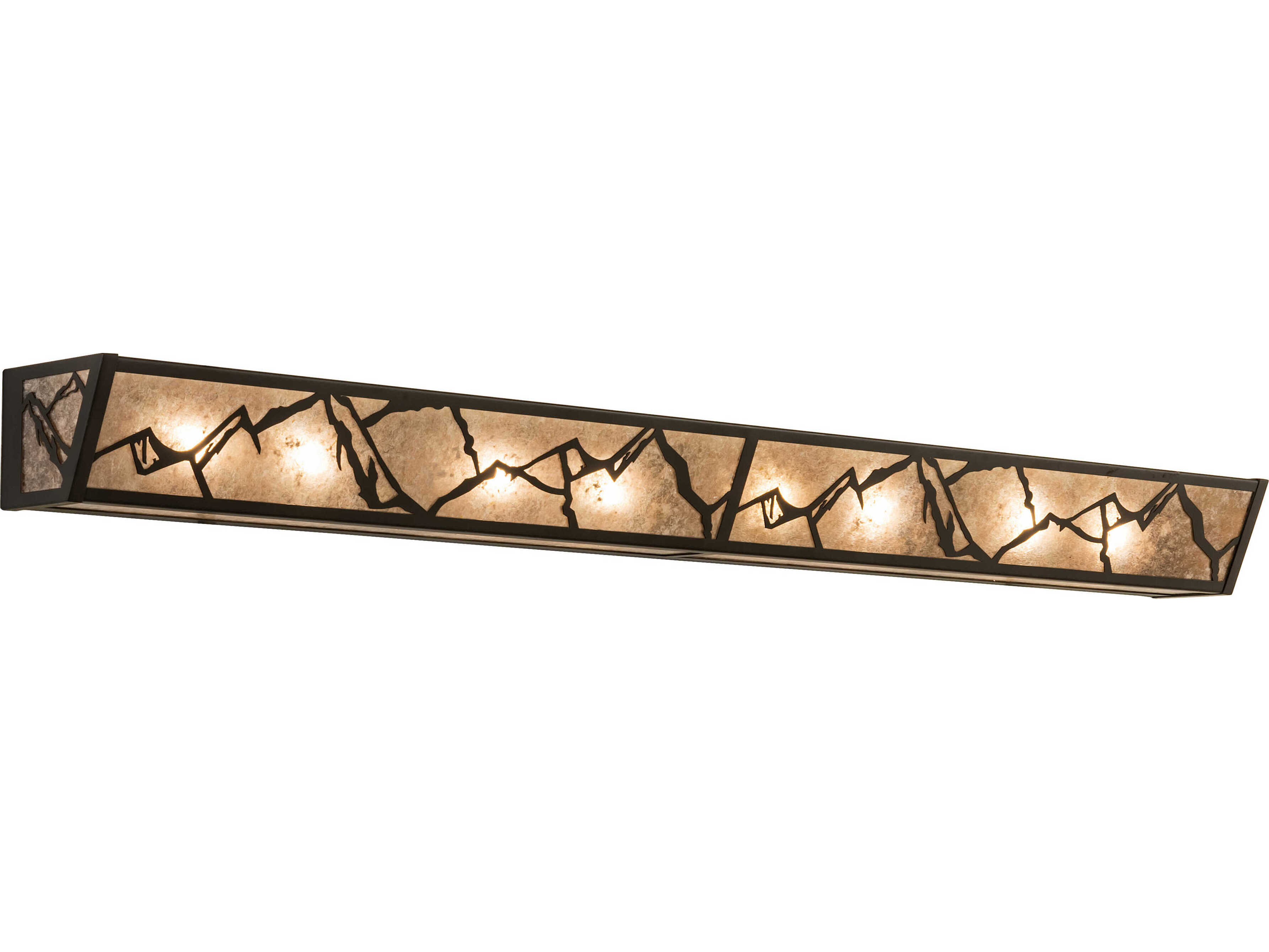 Meyda Alpine 8-Light Oil Rubbed Bronze Glass Vanity Light
