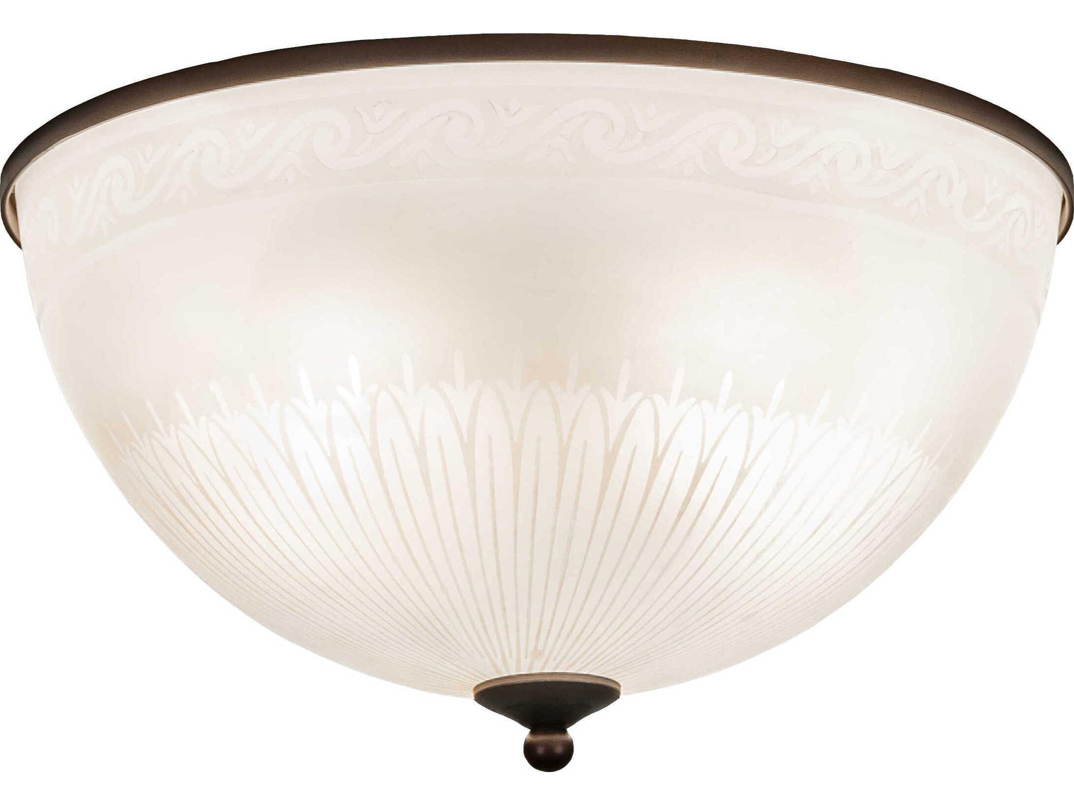 Meyda Ovum Aquinum 4-Light Mahogany Bronze Glass Bowl Flush Mount