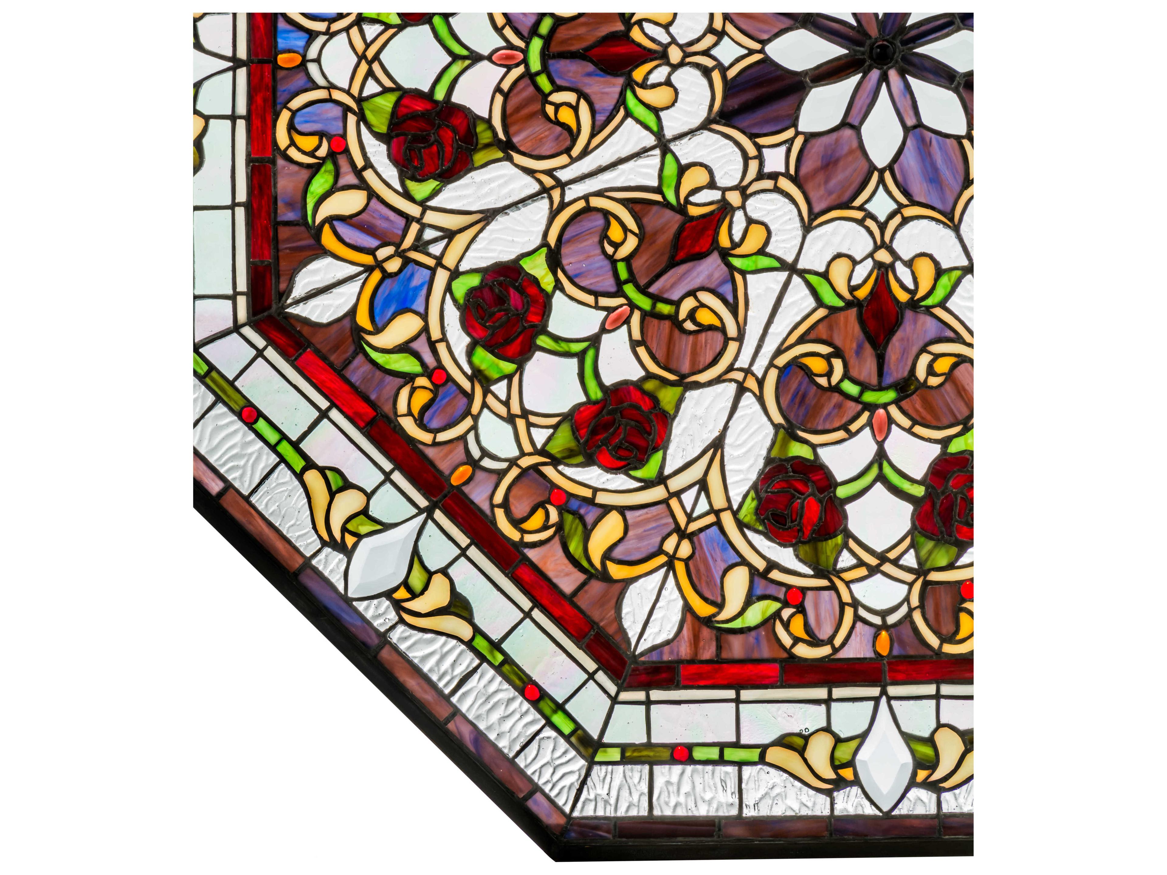 Meyda Floral LED Backlit Stained Glass Window