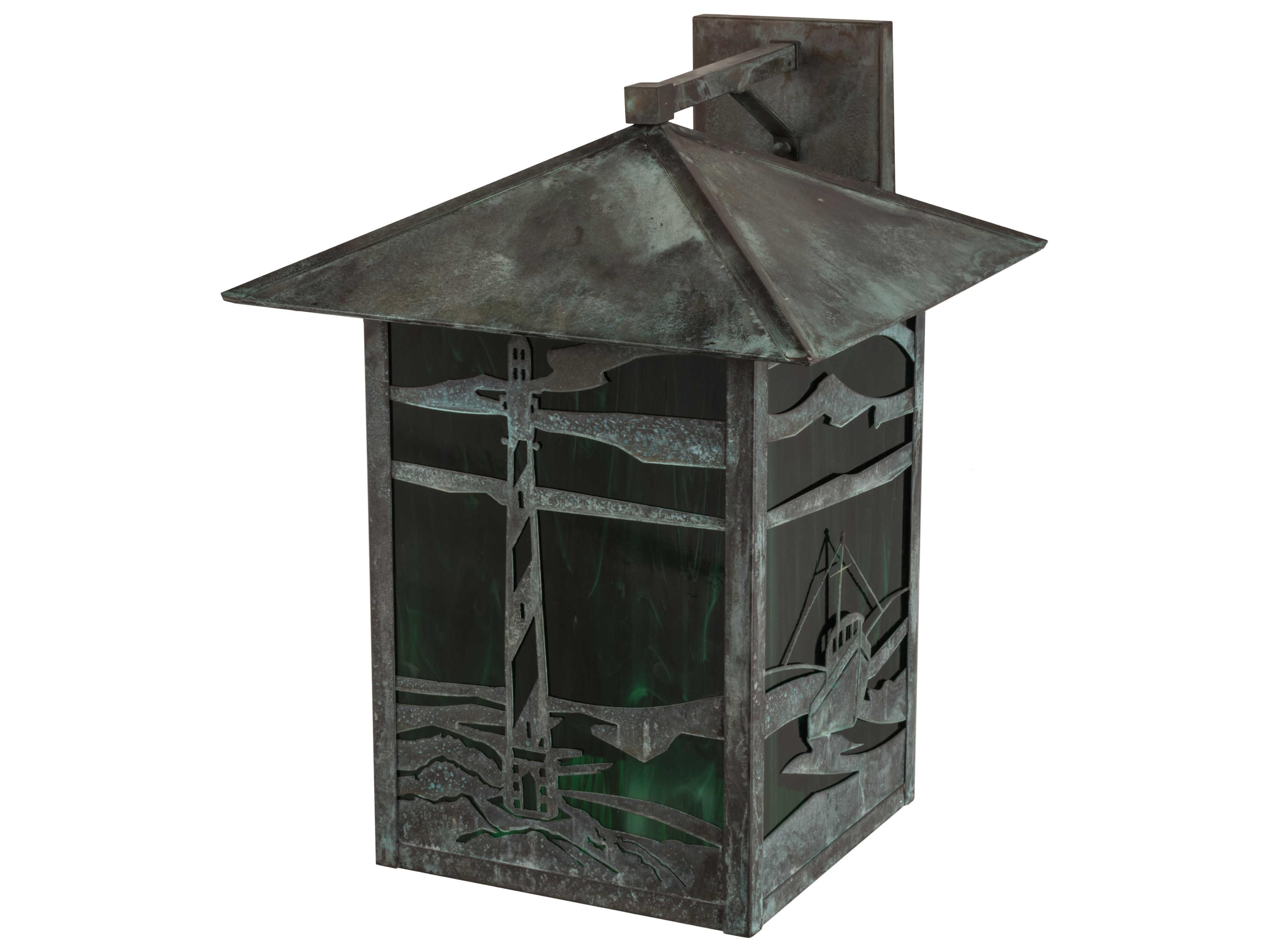 Meyda Lighthouse & Trawler 1 - Light Glass Outdoor Wall Light