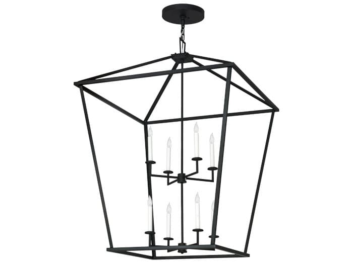 Meyda Kitzi 8-Light Black Candelabra Tiered Chandelier