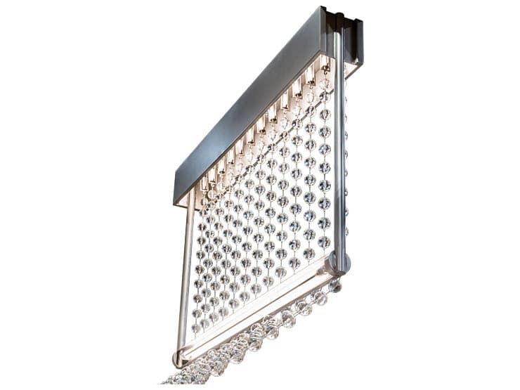 Meyda 6-Light Nickel Glass Chandelier