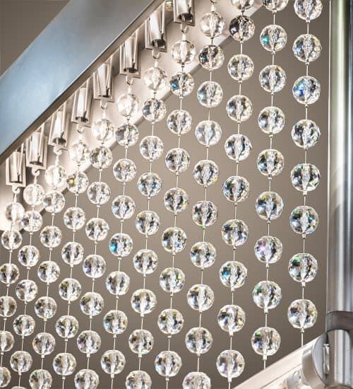 Meyda 6-Light Nickel Glass Chandelier