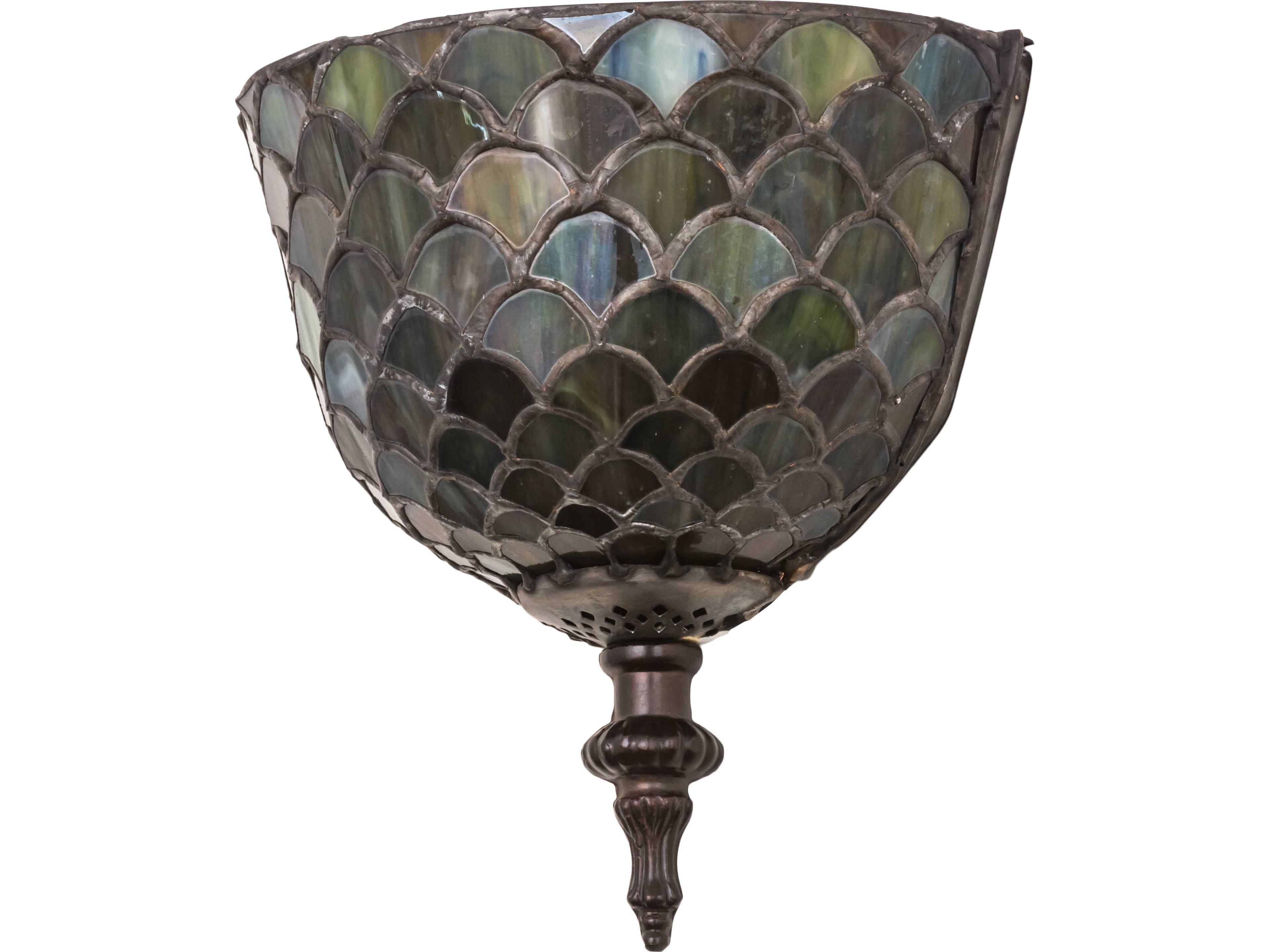 Meyda Tiffany Fishscale 1-Light Bronze Traditional Wall Sconce