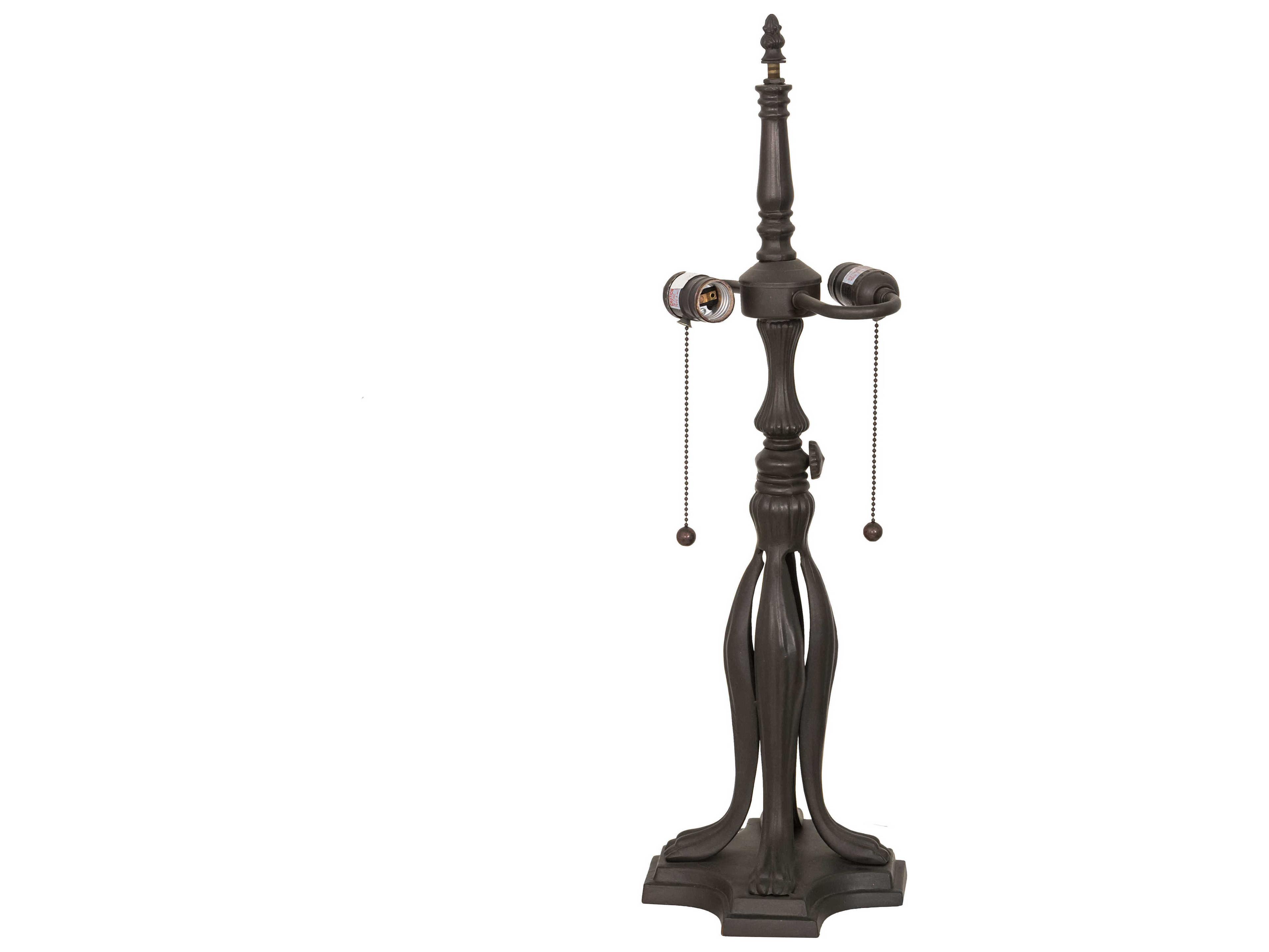 Meyda Camel Glass Tiffany Craftsman Brown Blue Buffet Lamp