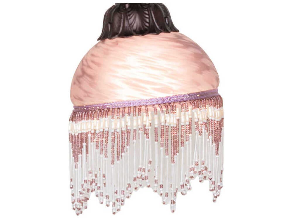 Meyda Roussillon Cranberry / White Glass Table Lamp