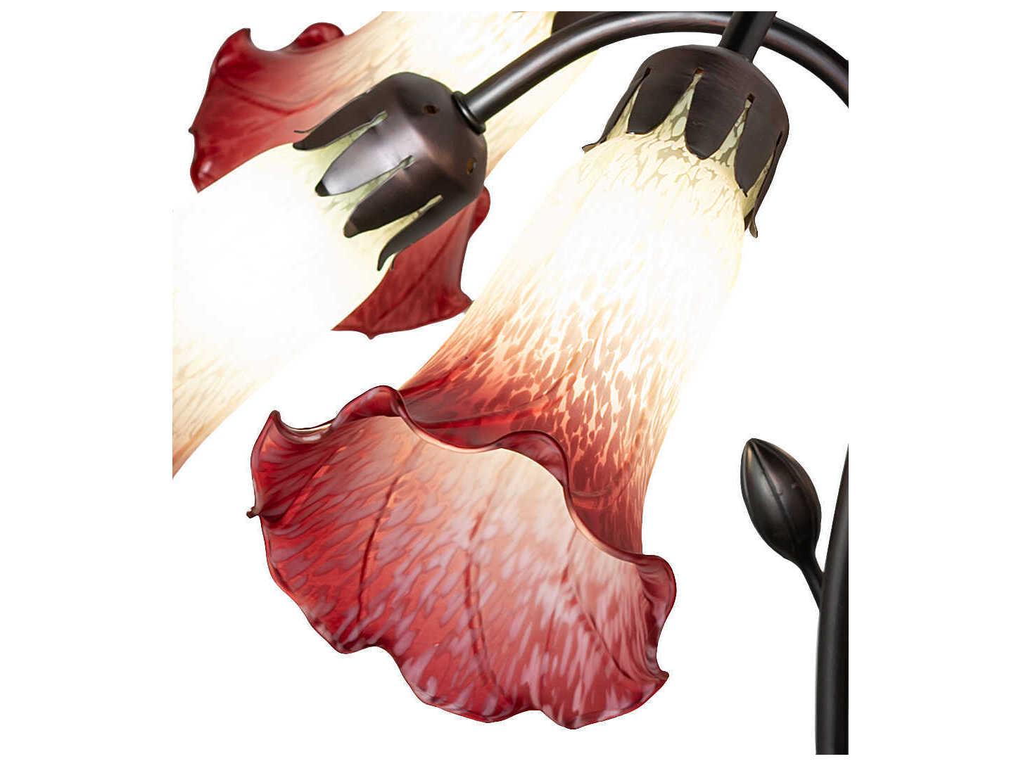 Meyda Pond Lily 7-Light Mahogany Bronze Bell Chandelier