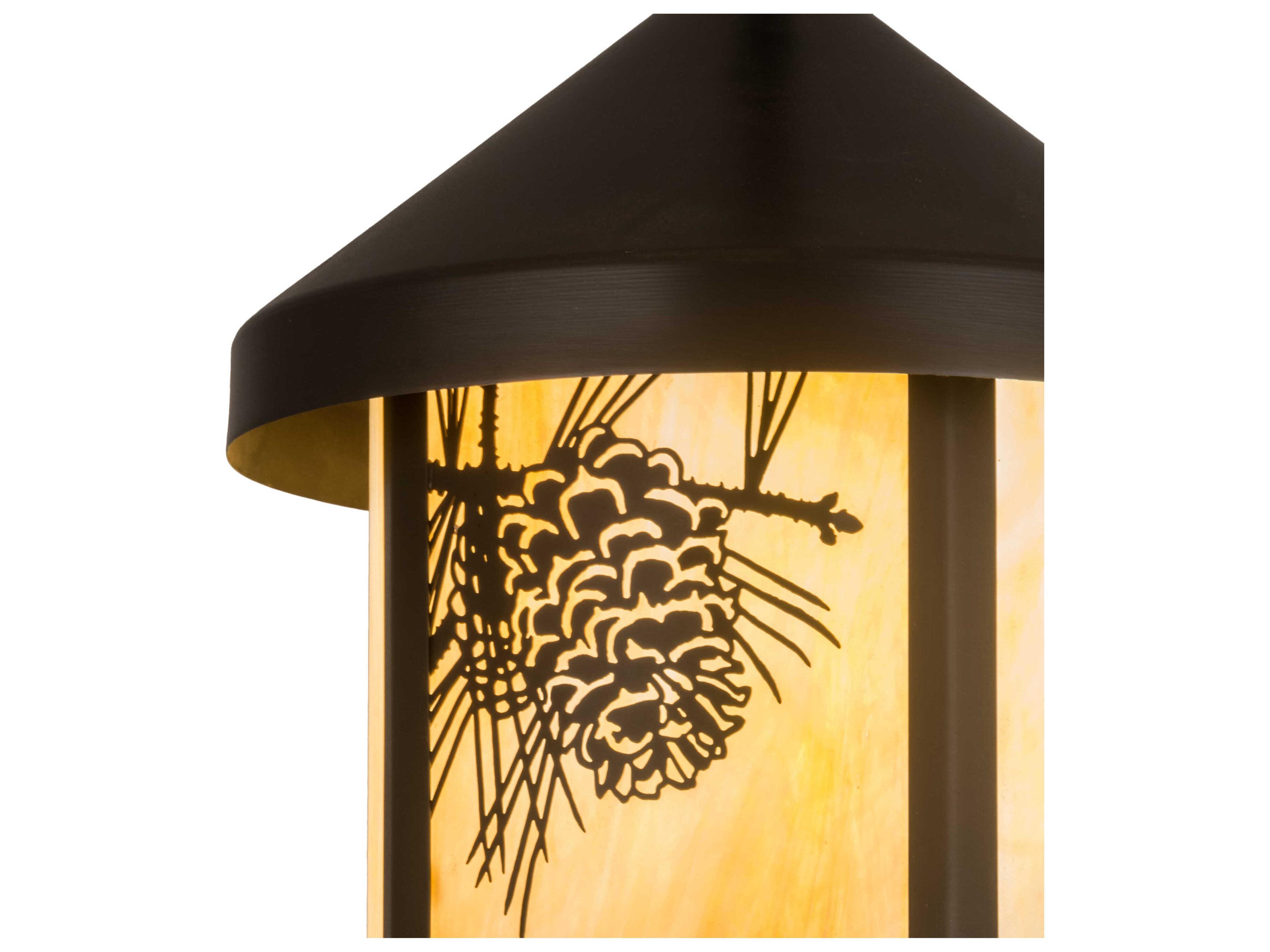 Meyda Fulton 1-Light Craftsman Brown Cylinder Mini Pendant