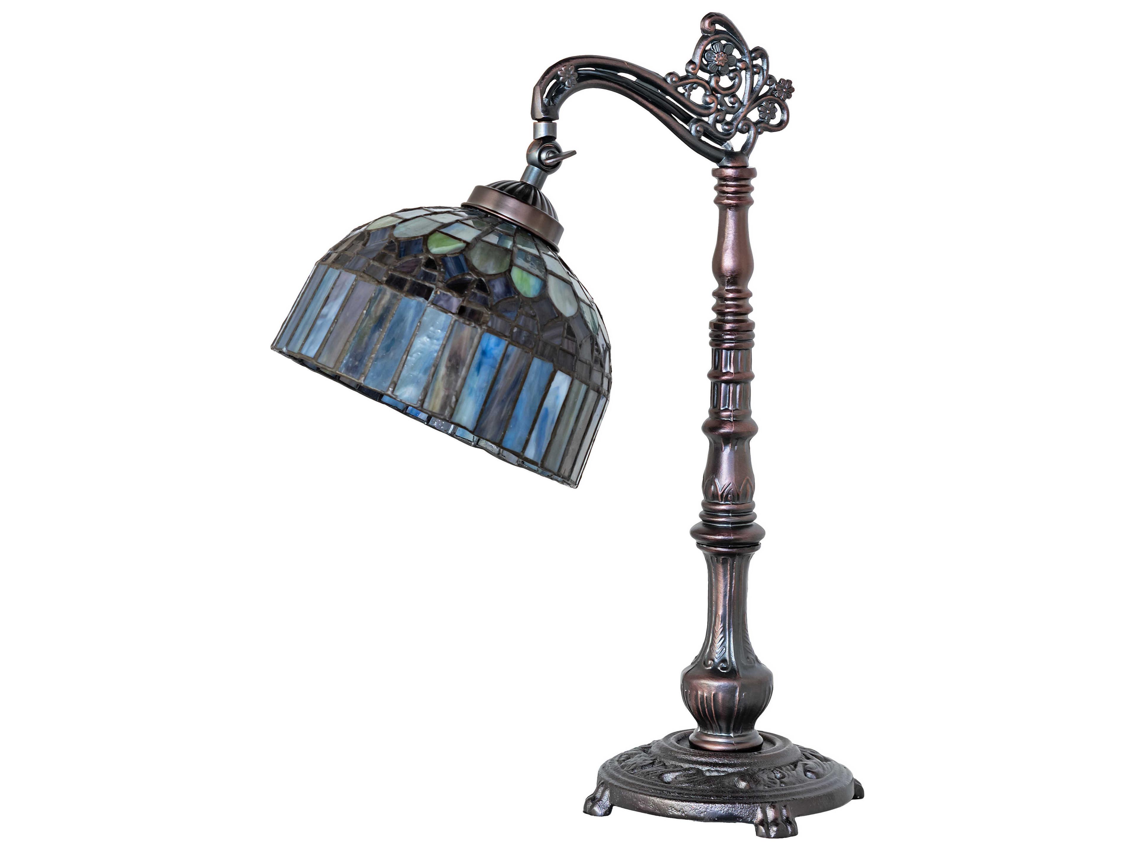 Meyda Tiffany Candice Mahogany Bronze Desk Lamp